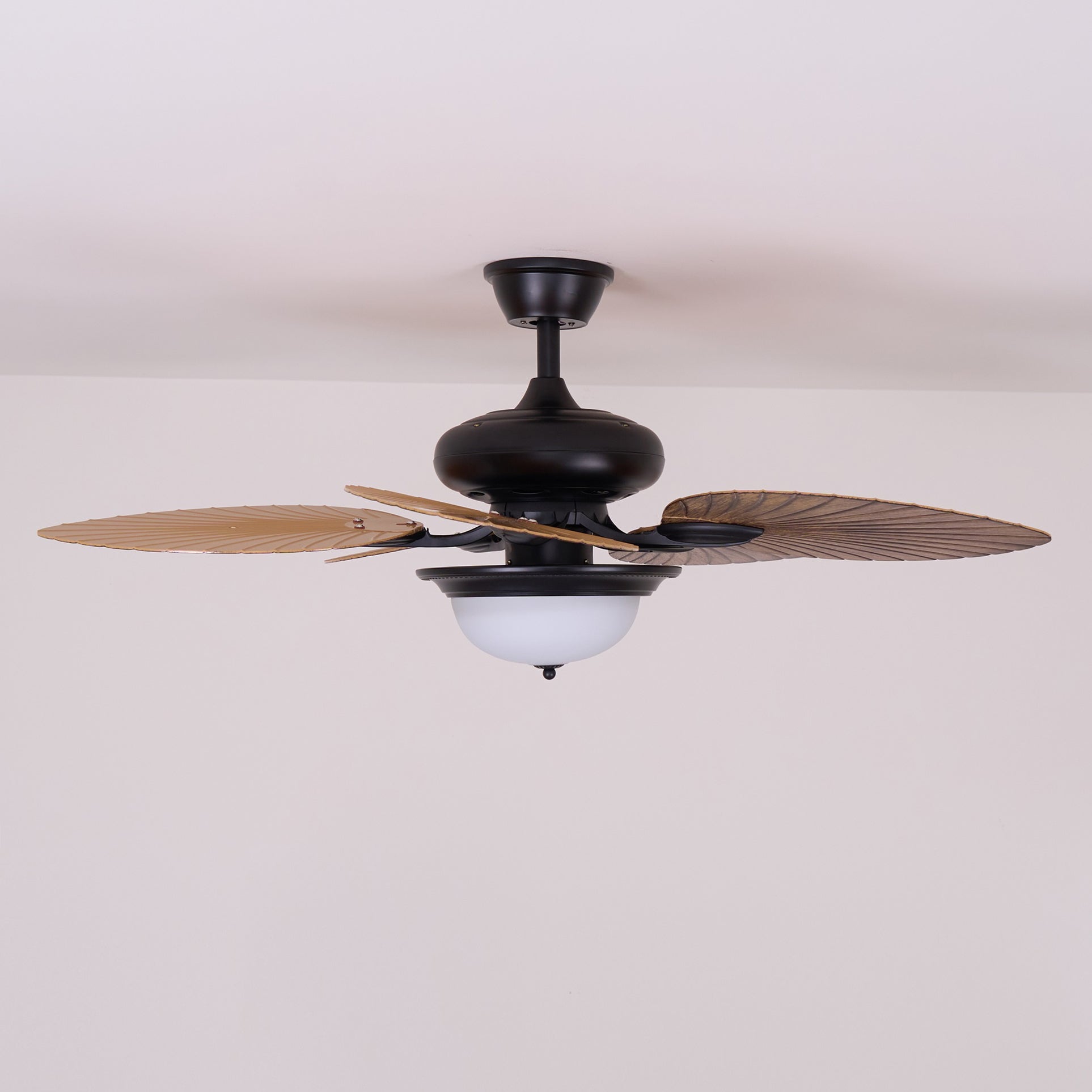 Plafonnier ventilateur Virel en bois tropical, diamètre 42 pouces
