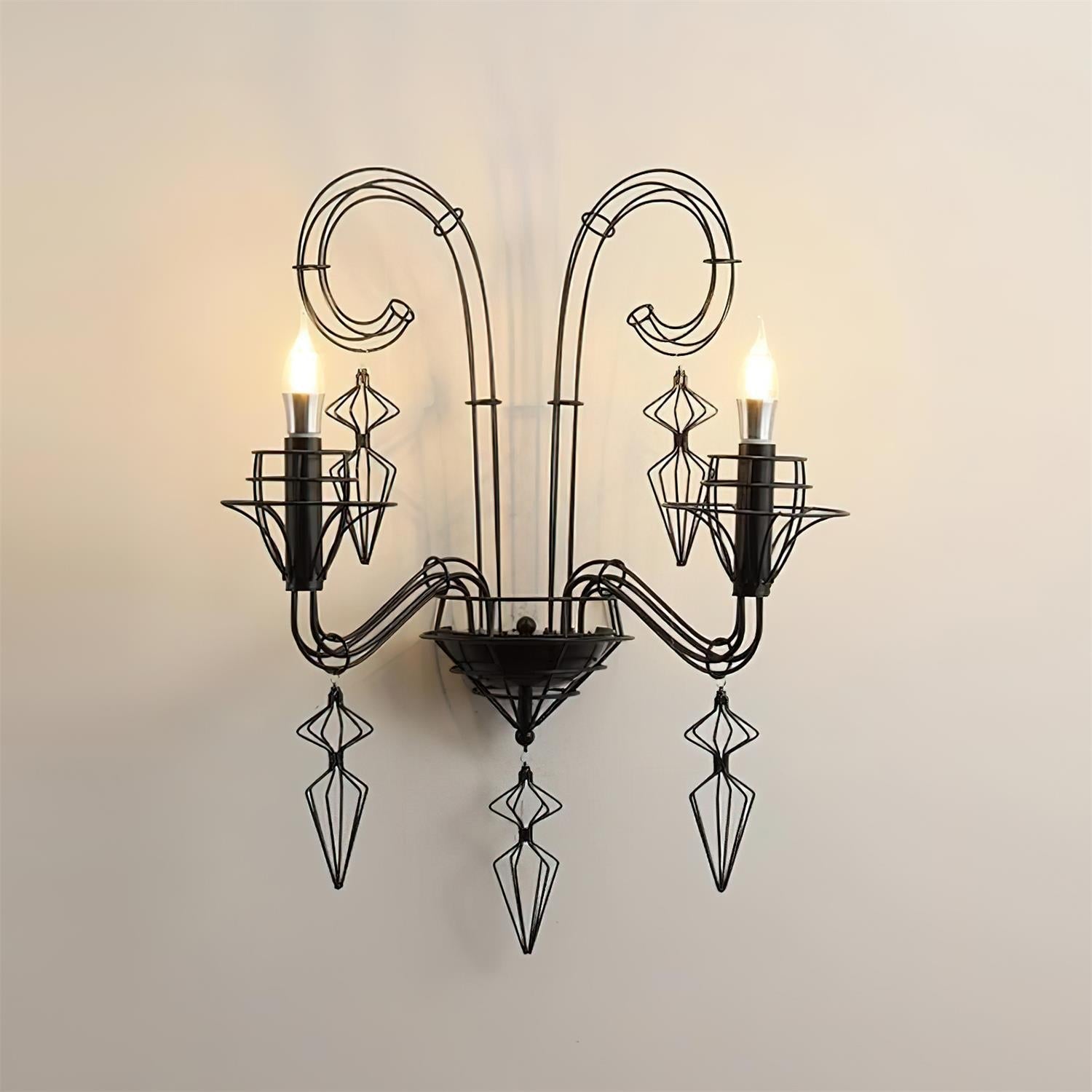 Baroque Applique Murale Sculpturale en Fil - Neutralighting