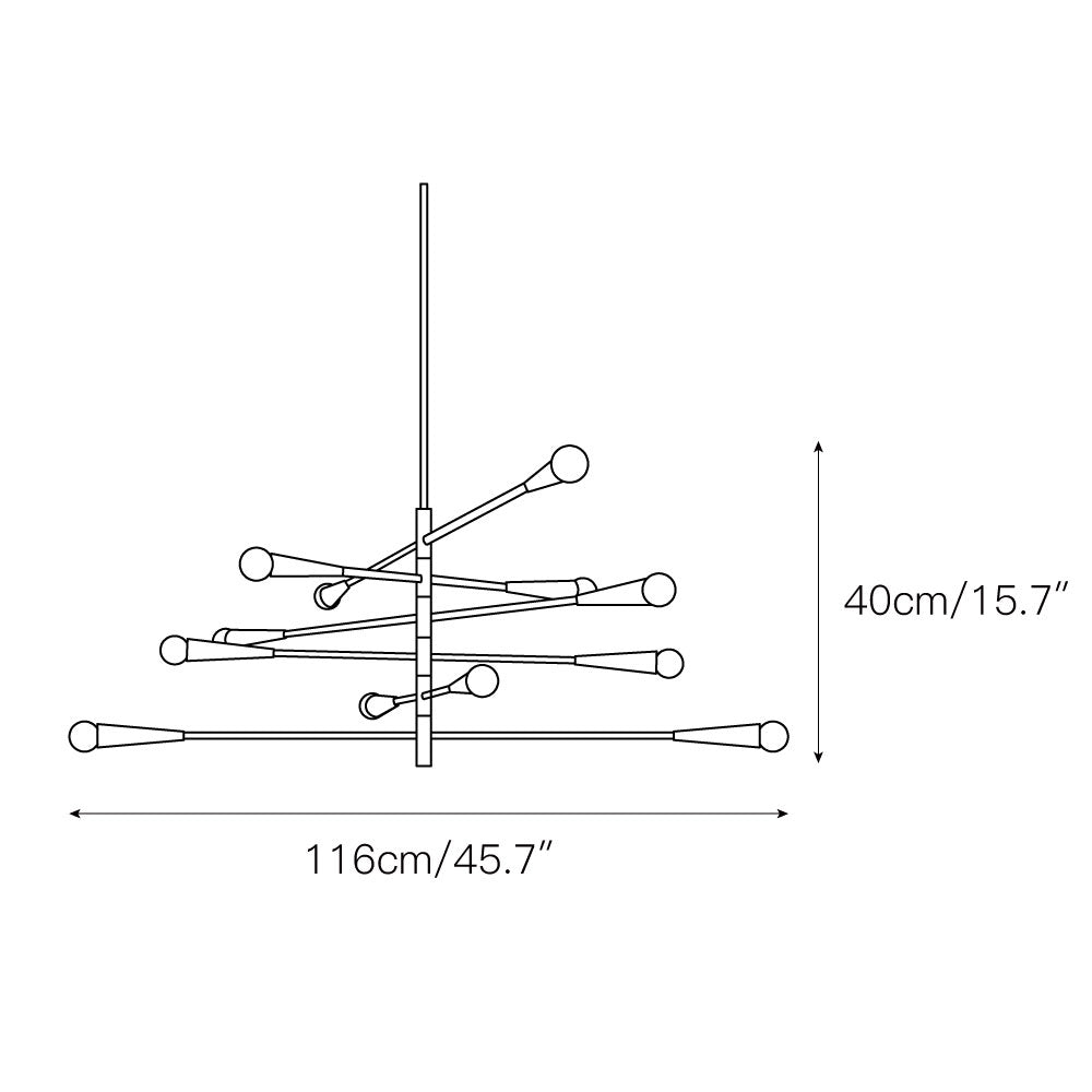 Sifuvyu Moderne Minimaliste Laiton Métal Lustre - Neutralighting