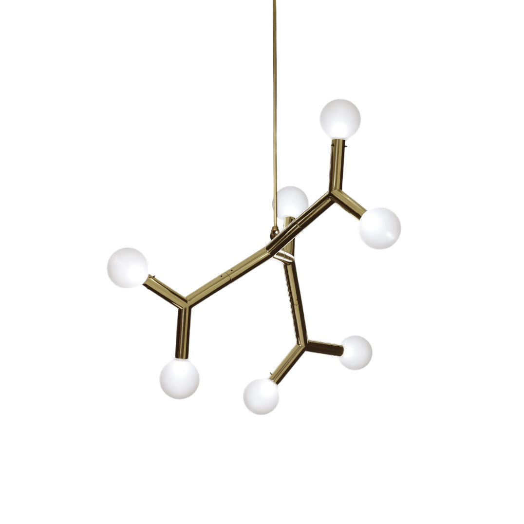 Ulfuvyu Moderne Minimaliste Balle Laiton Verre Lustre - Neutralighting