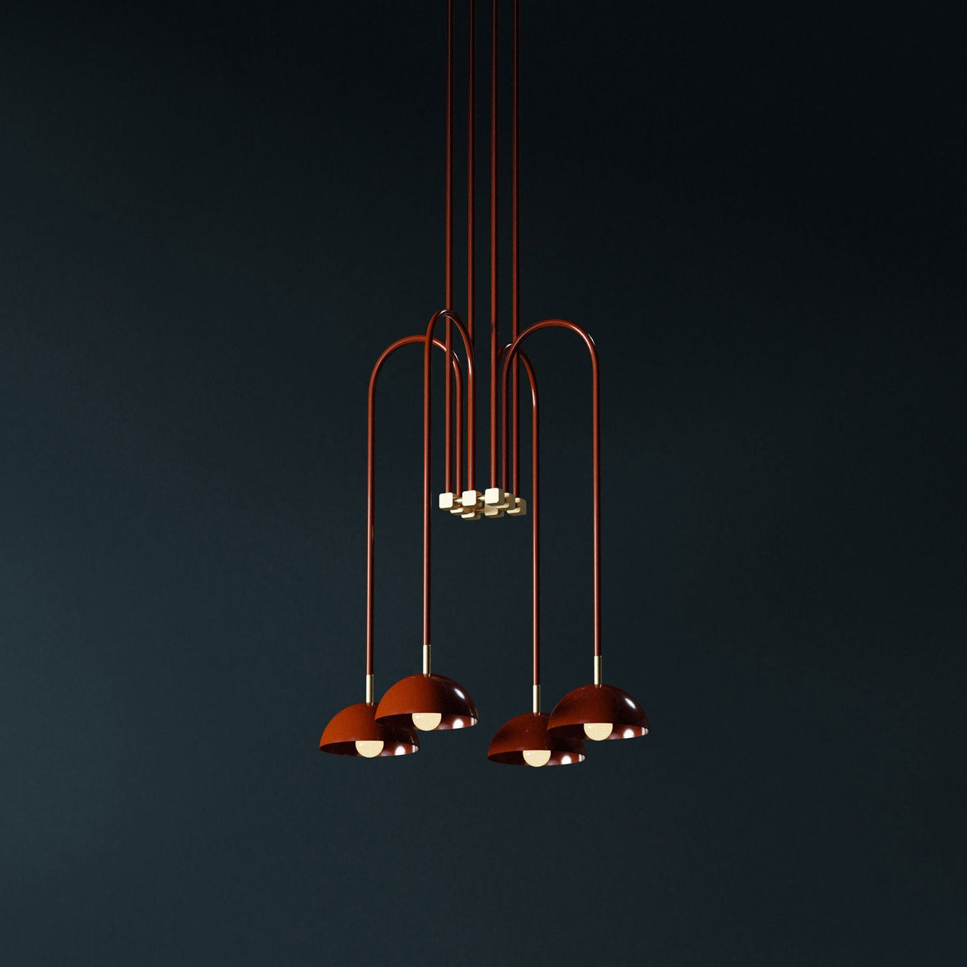 Blikuvyh Ancien Industriel Atelier Laiton Métal Lustre - Neutralighting