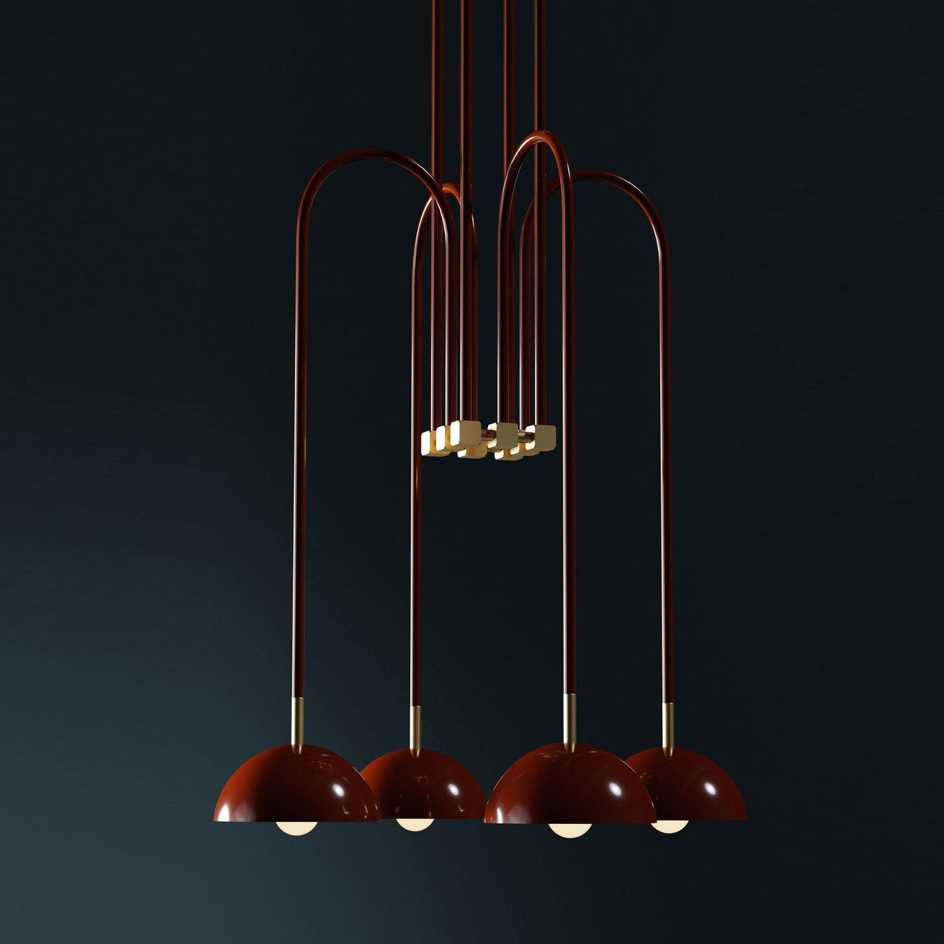 Blikuvyh Ancien Industriel Atelier Laiton Métal Lustre - Neutralighting