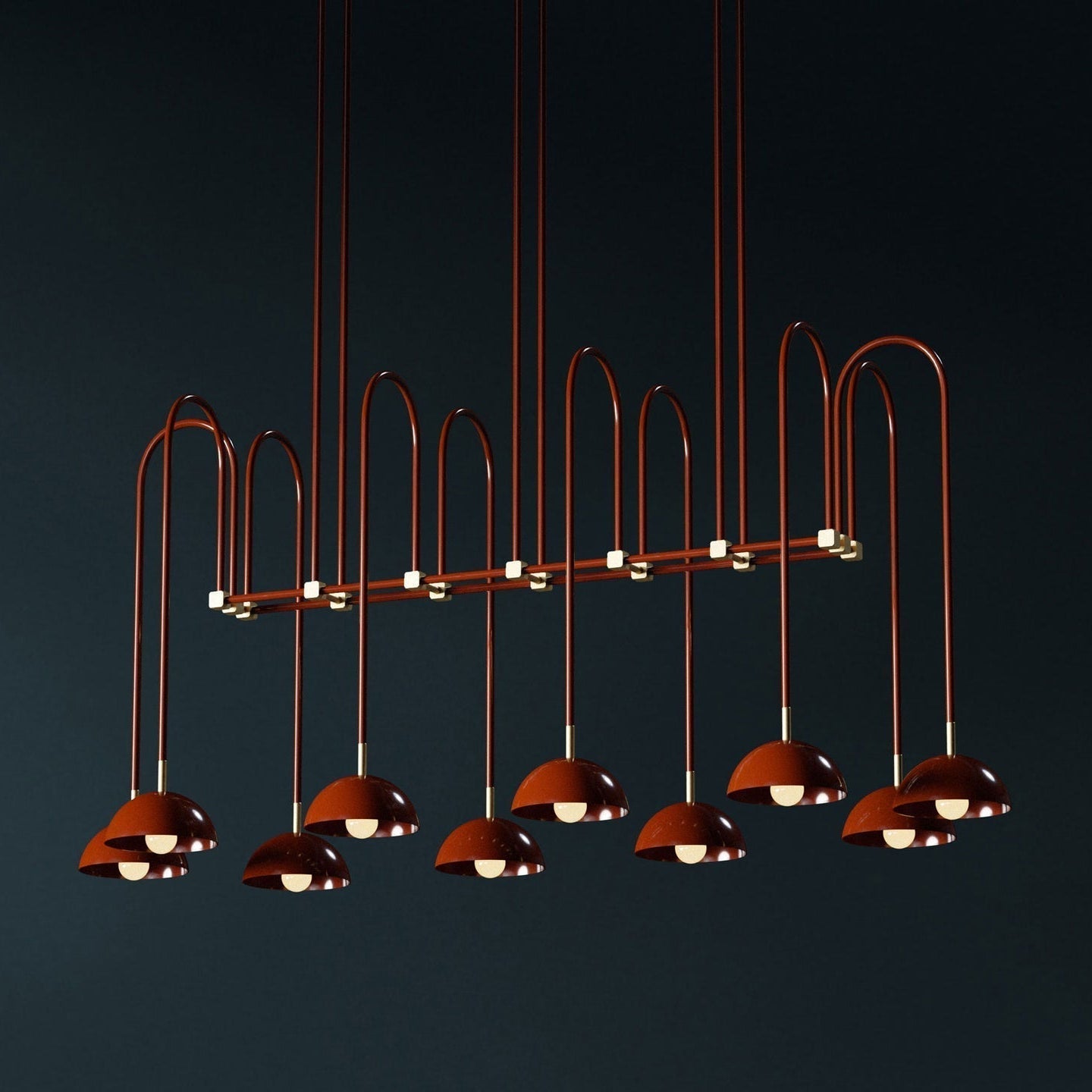 Blikuvyh Ancien Industriel Atelier Laiton Métal Lustre - Neutralighting