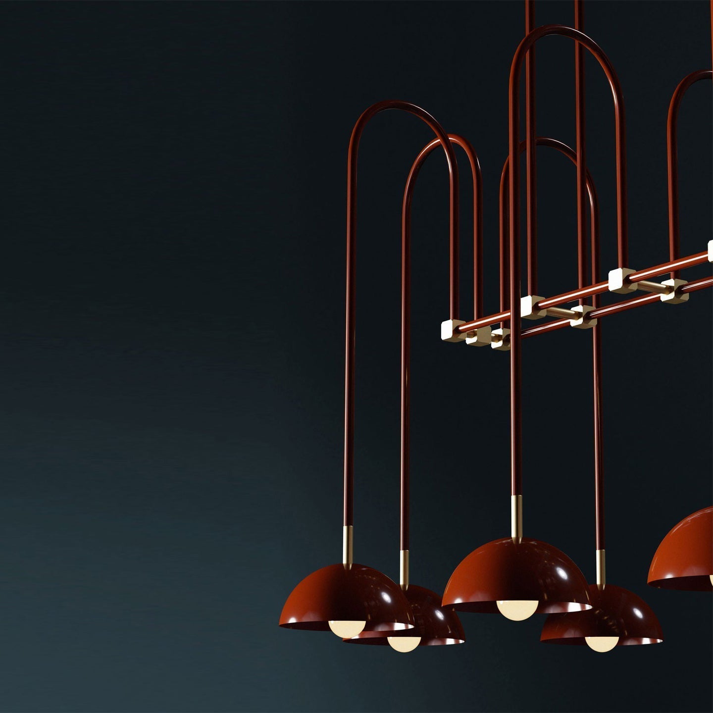 Blikuvyh Ancien Industriel Atelier Laiton Métal Lustre - Neutralighting
