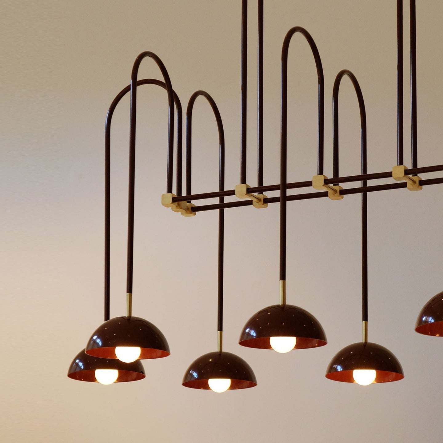 Blikuvyh Ancien Industriel Atelier Laiton Métal Lustre - Neutralighting