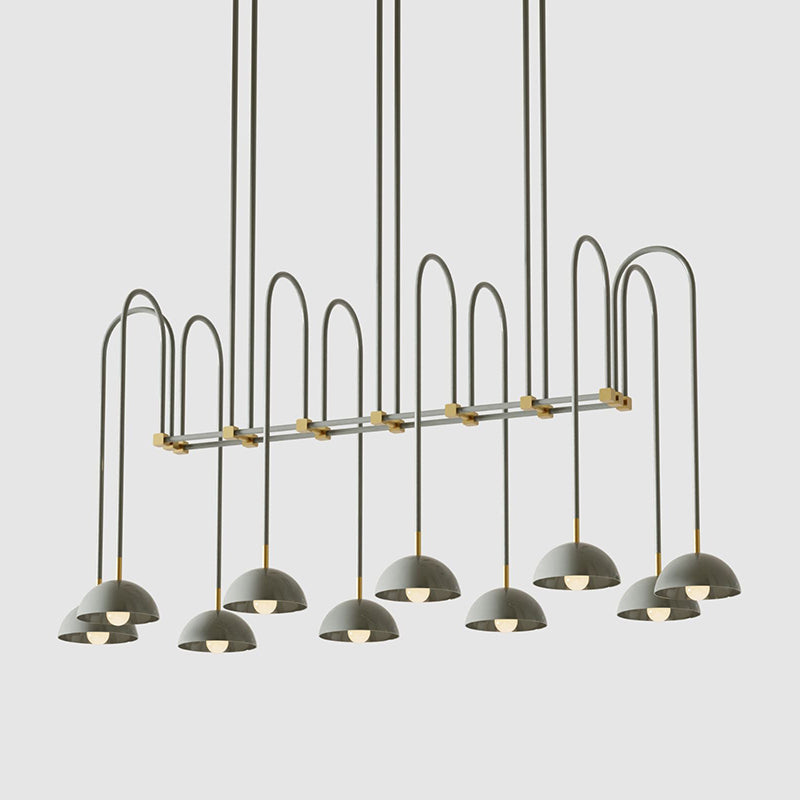 Blikuvyh Ancien Industriel Atelier Laiton Métal Lustre - Neutralighting