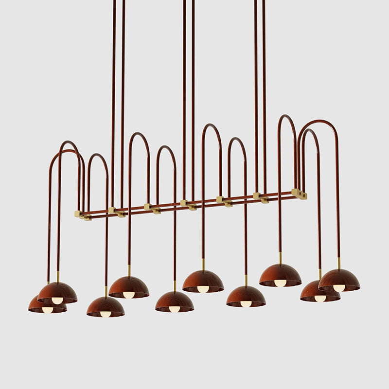 Blikuvyh Ancien Industriel Atelier Laiton Métal Lustre - Neutralighting