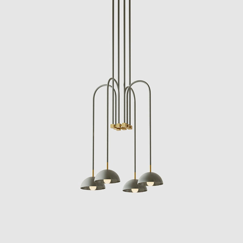 Blikuvyh Ancien Industriel Atelier Laiton Métal Lustre - Neutralighting