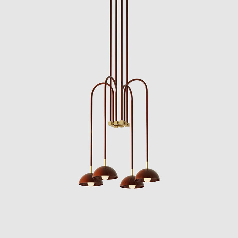 Blikuvyh Ancien Industriel Atelier Laiton Métal Lustre - Neutralighting