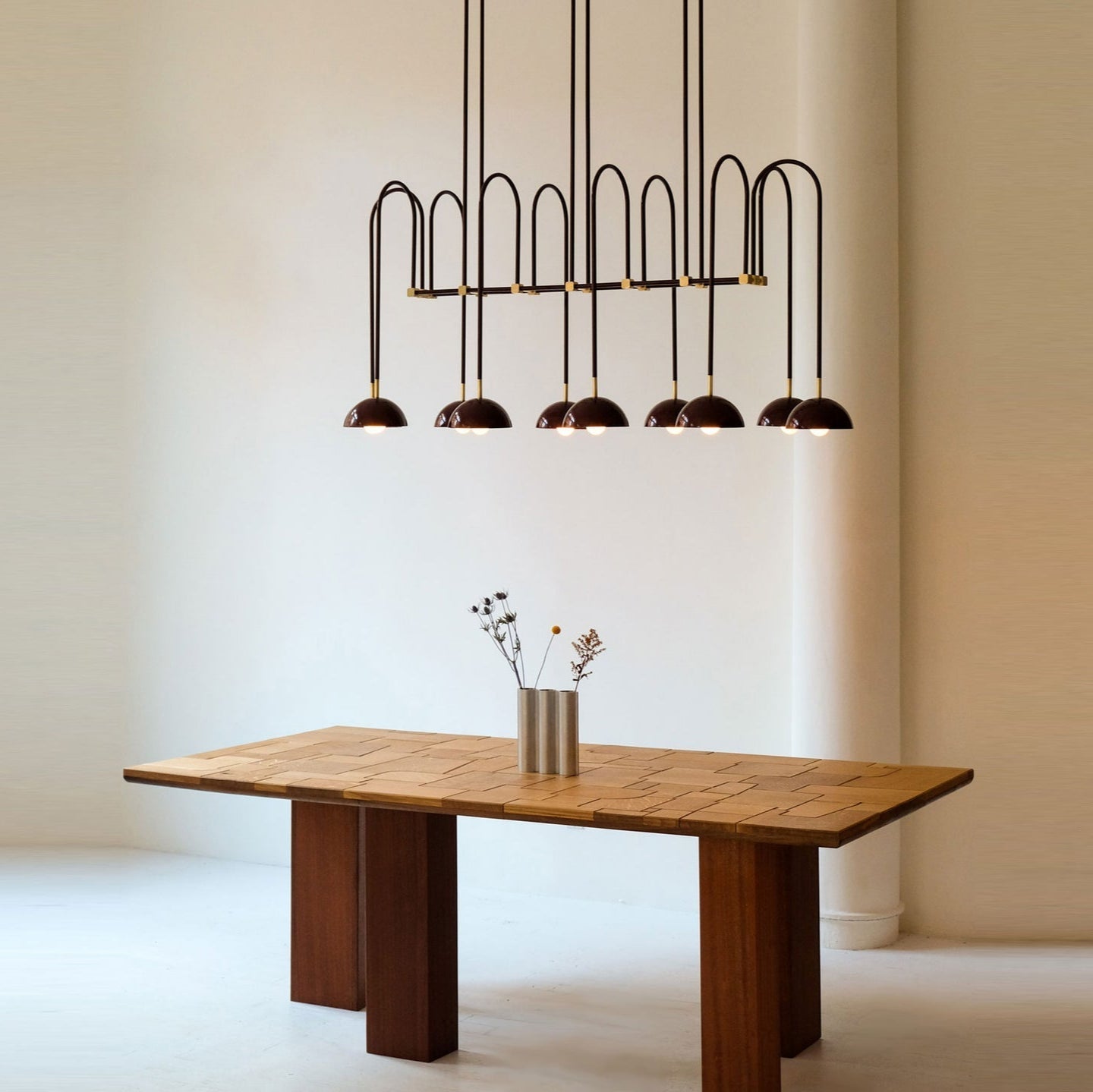 Blikuvyh Ancien Industriel Atelier Laiton Métal Lustre - Neutralighting