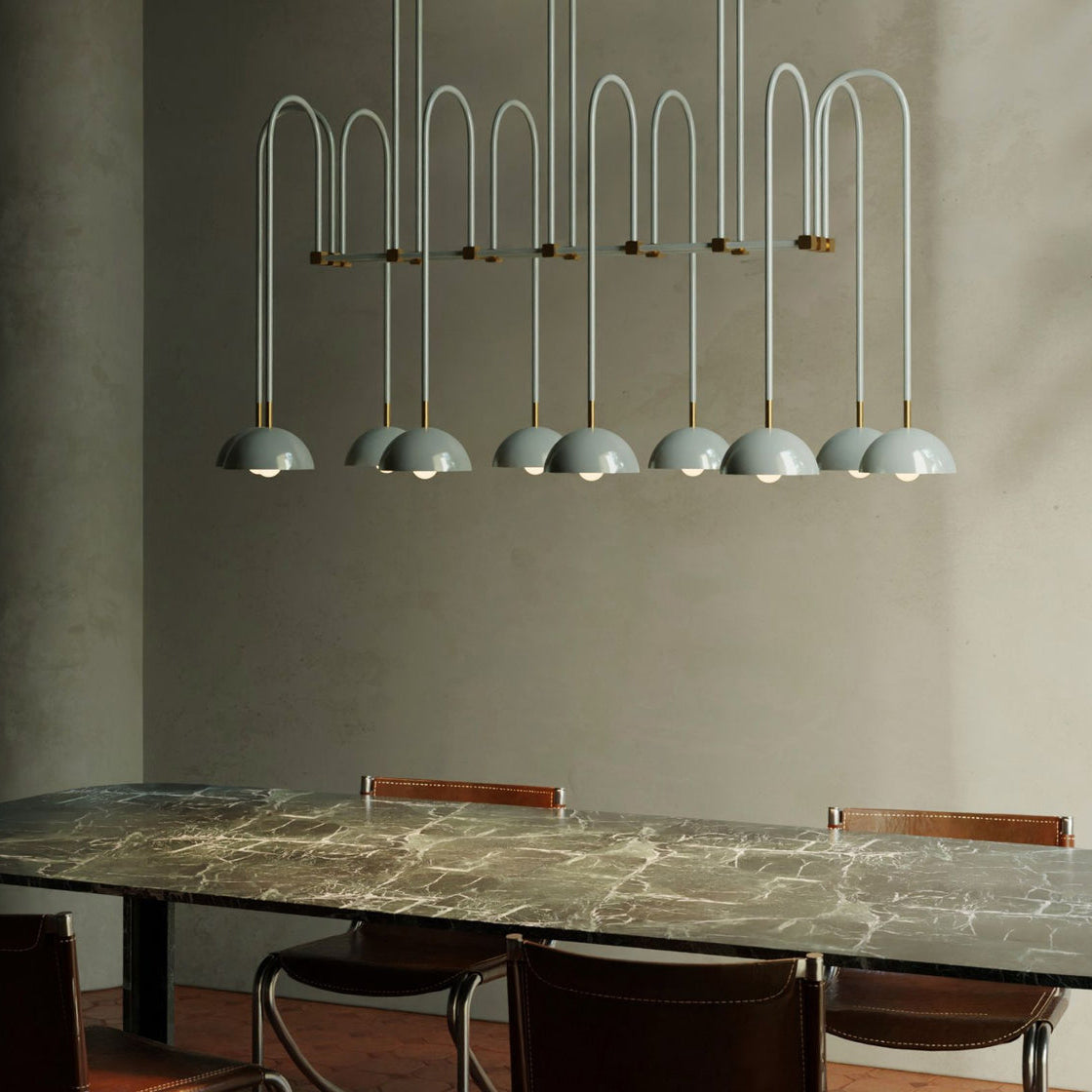Blikuvyh Ancien Industriel Atelier Laiton Métal Lustre - Neutralighting