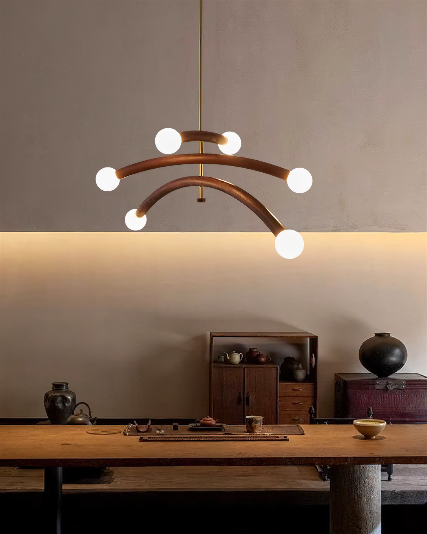 Aurevia Lustre Minimaliste Arc Globe - Neutralighting