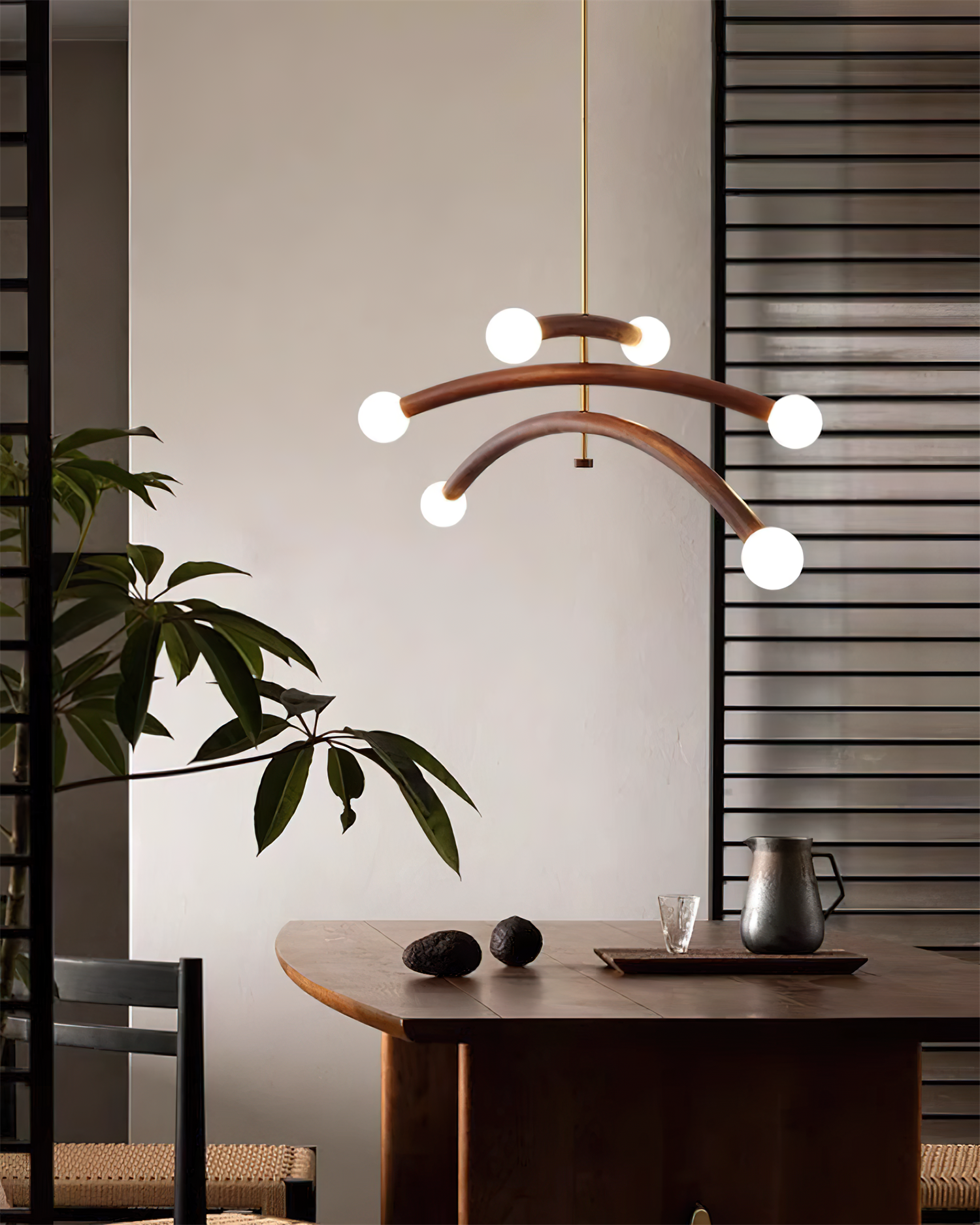Aurevia Lustre Minimaliste Arc Globe - Neutralighting