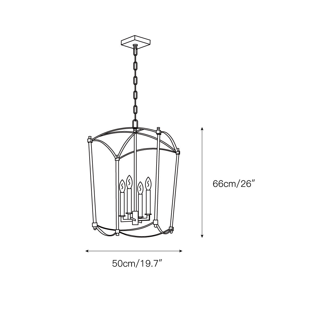 Xenuvyu Minimaliste Industriel Métal Lanterne Suspension - Neutralighting