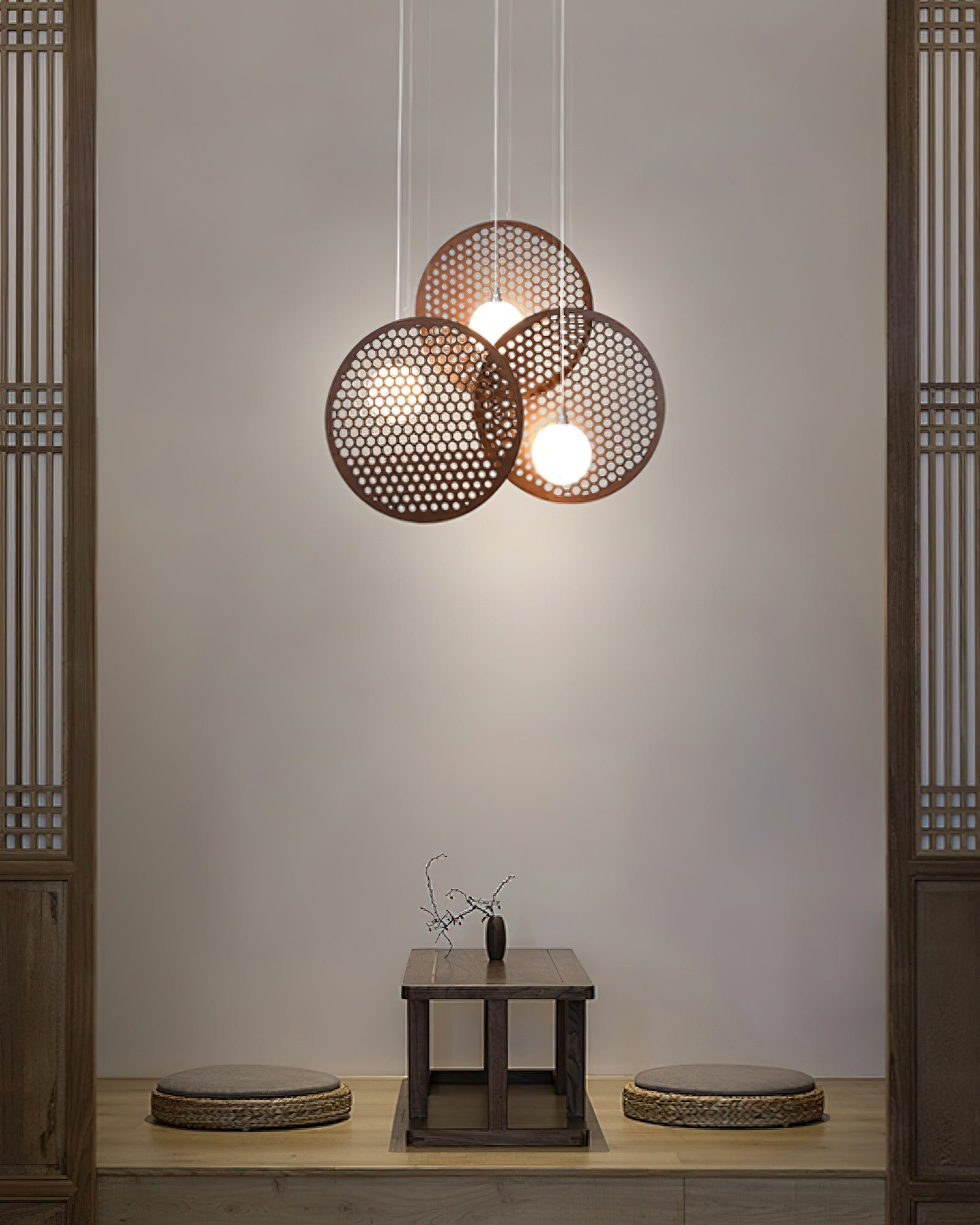 Aurora Chandelier Wooden Plate - Blowlighting