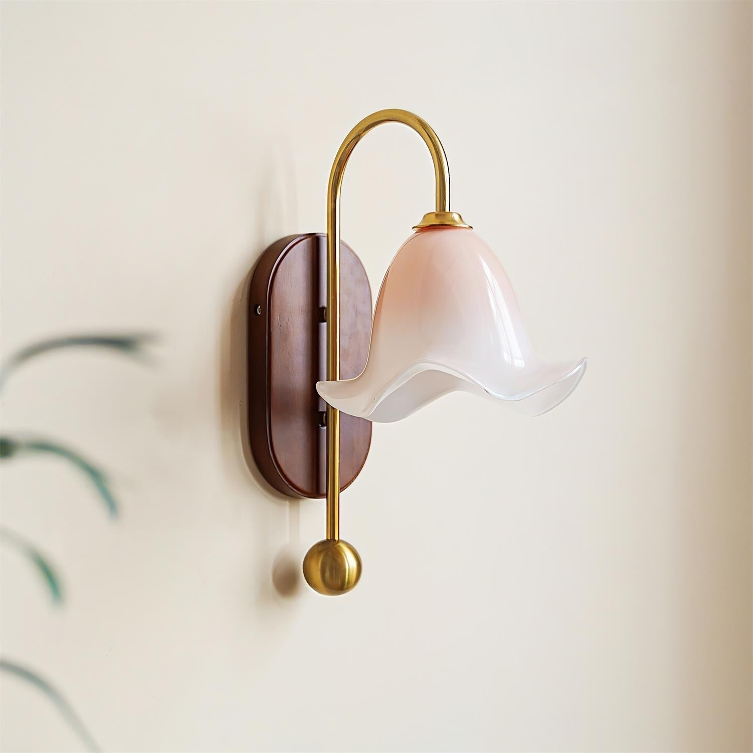 Bellora Applique Murale en Verre Floral Soufflé à la Main - Neutralighting