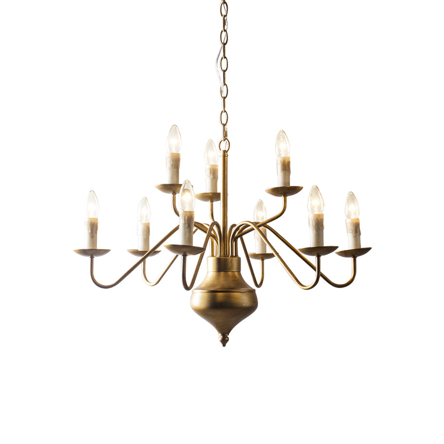 Blikuvyu Ancien Industriel Laiton Métal Lustre - Neutralighting