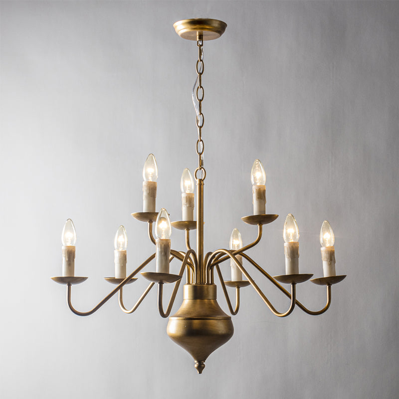 Blikuvyu Ancien Industriel Laiton Métal Lustre - Neutralighting