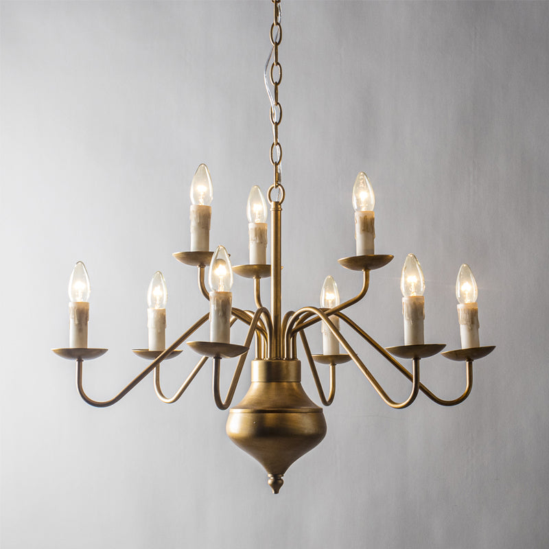 Blikuvyu Ancien Industriel Laiton Métal Lustre - Neutralighting