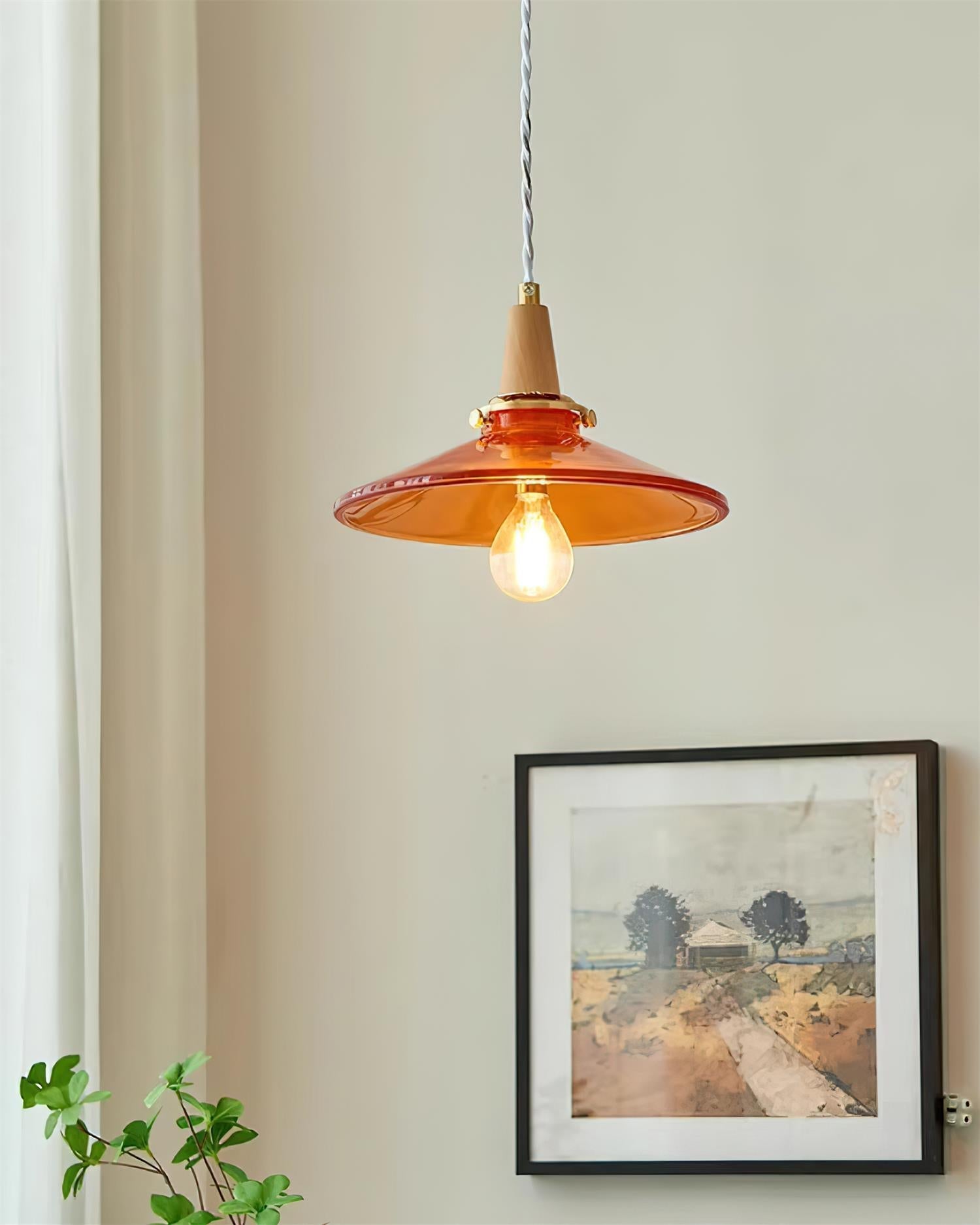Benra Suspension Orange Verre Scandinave - Neutralighting