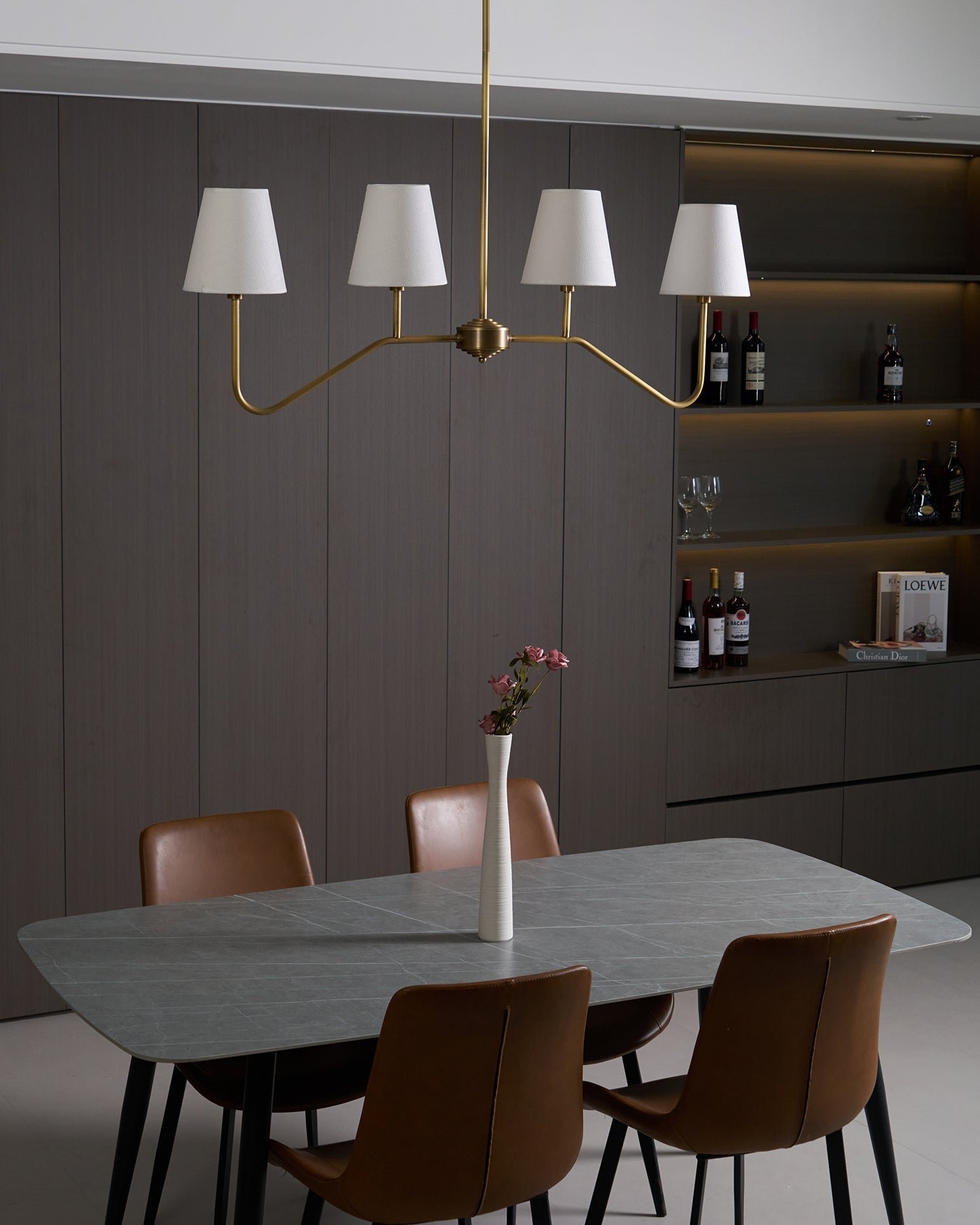 Diana Chandelier Tapered Shades Linear - Letslighting