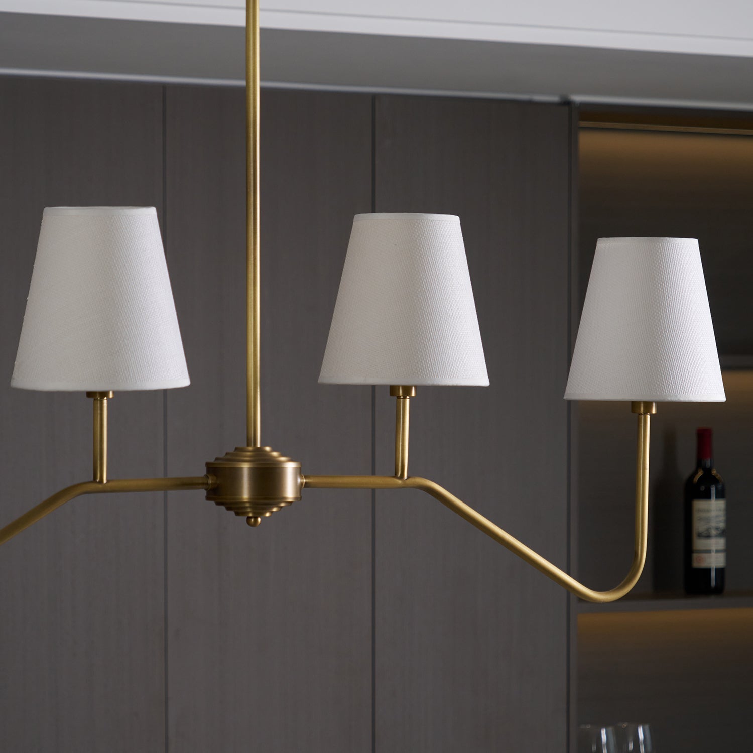Diana Chandelier Tapered Shades Linear - Letslighting