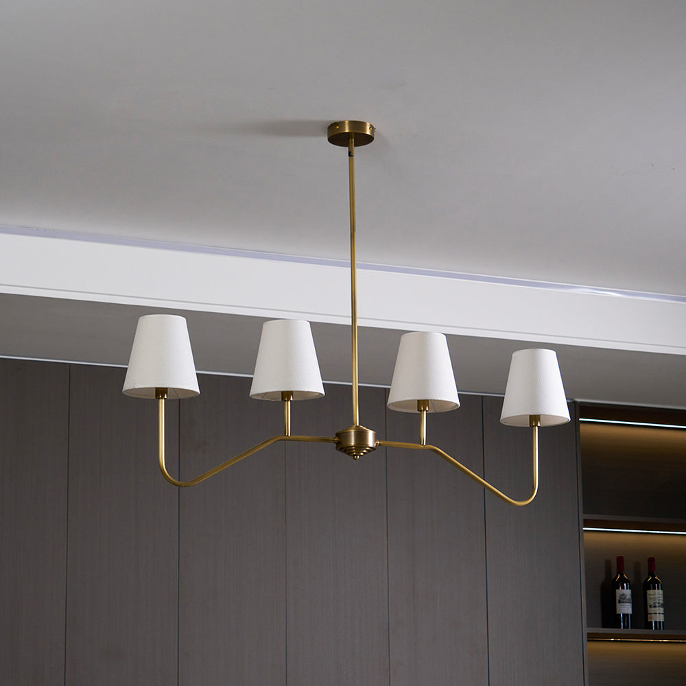 Diana Chandelier Tapered Shades Linear - Letslighting