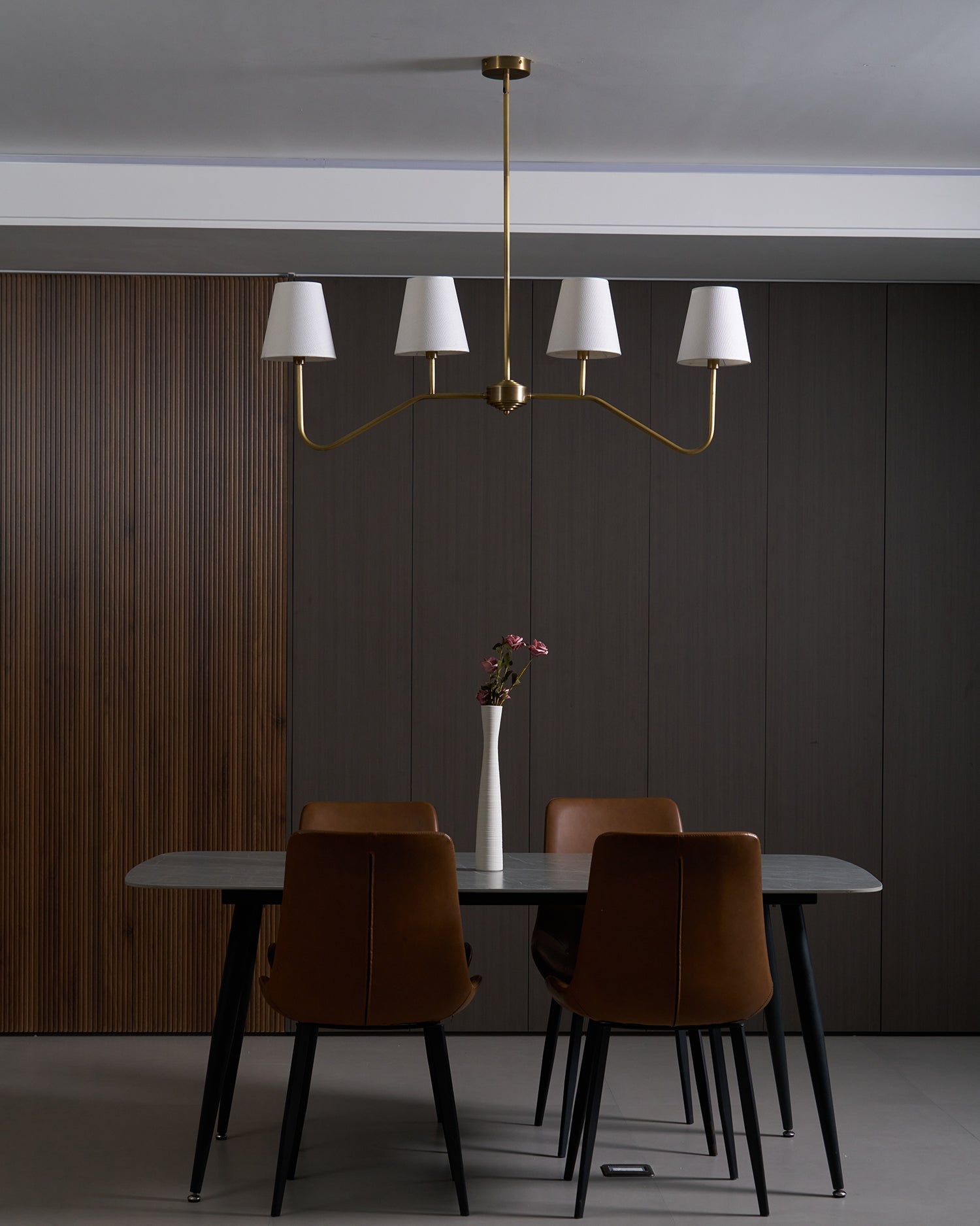 Diana Chandelier Tapered Shades Linear - Letslighting