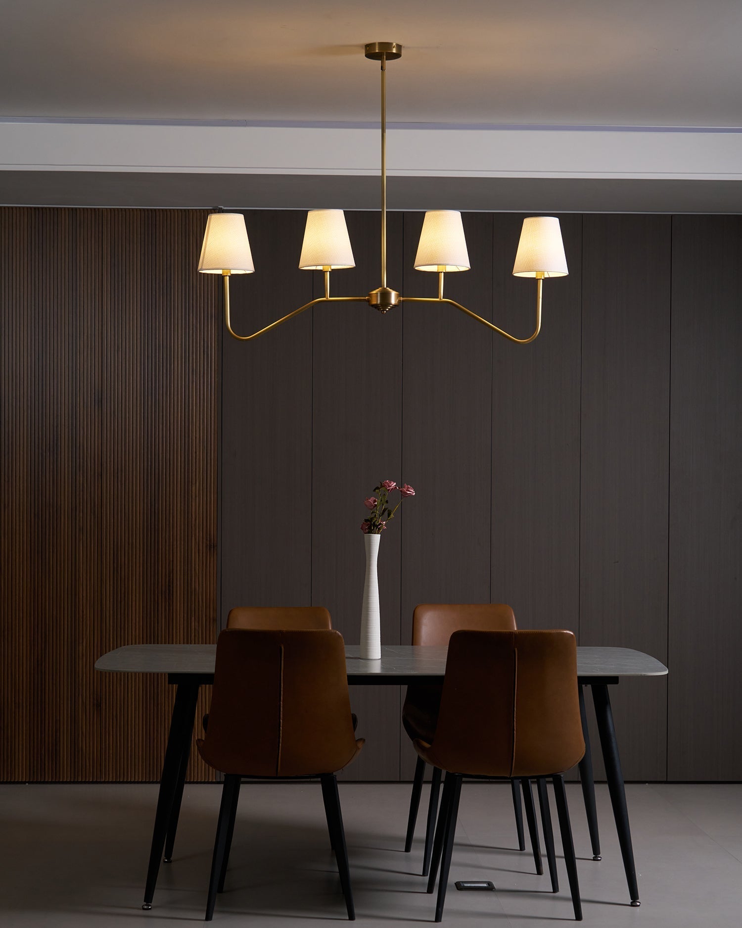 Diana Chandelier Tapered Shades Linear - Letslighting