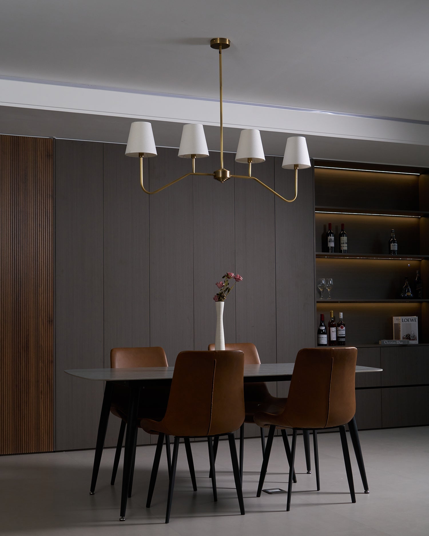 Diana Chandelier Tapered Shades Linear - Letslighting