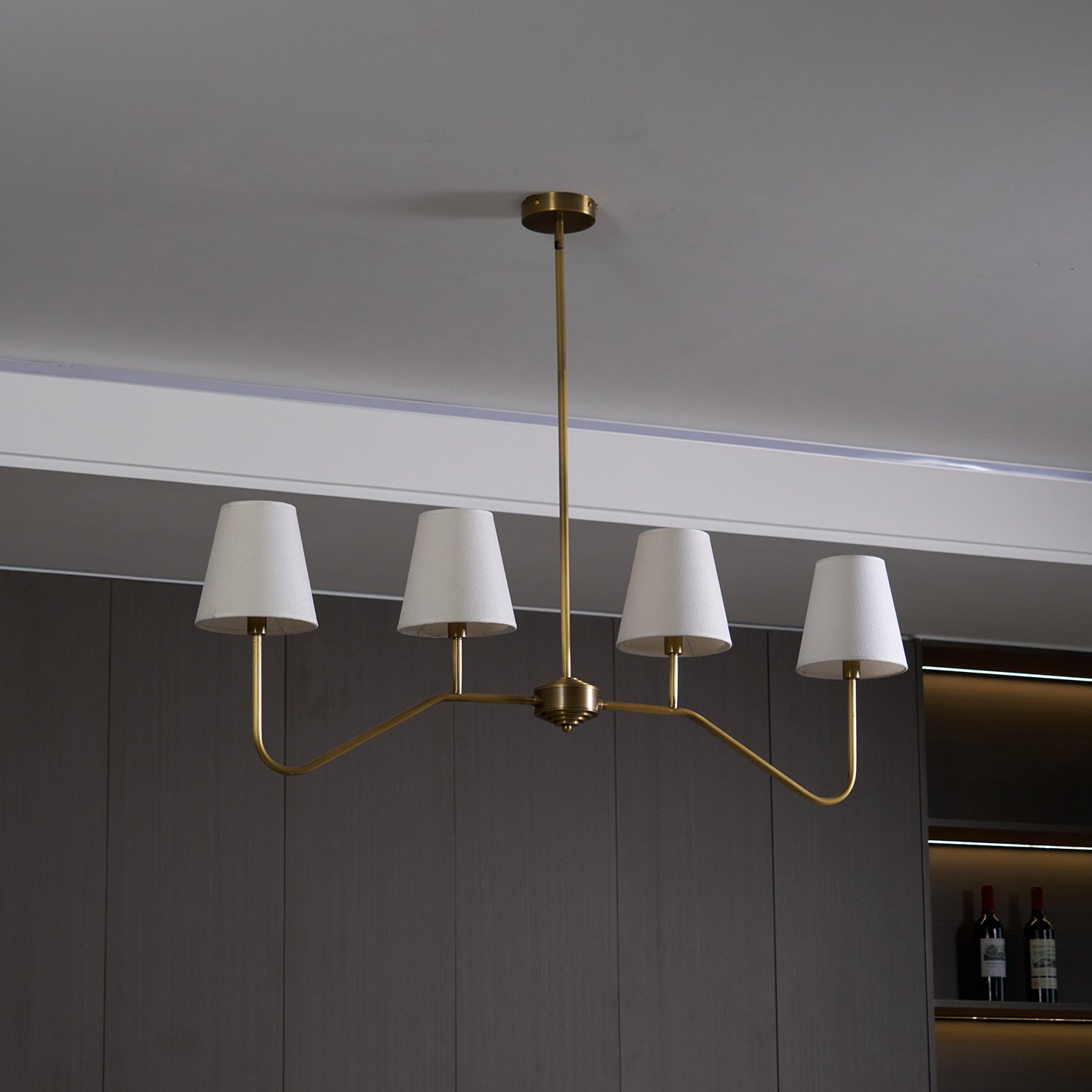 Diana Chandelier Tapered Shades Linear - Letslighting