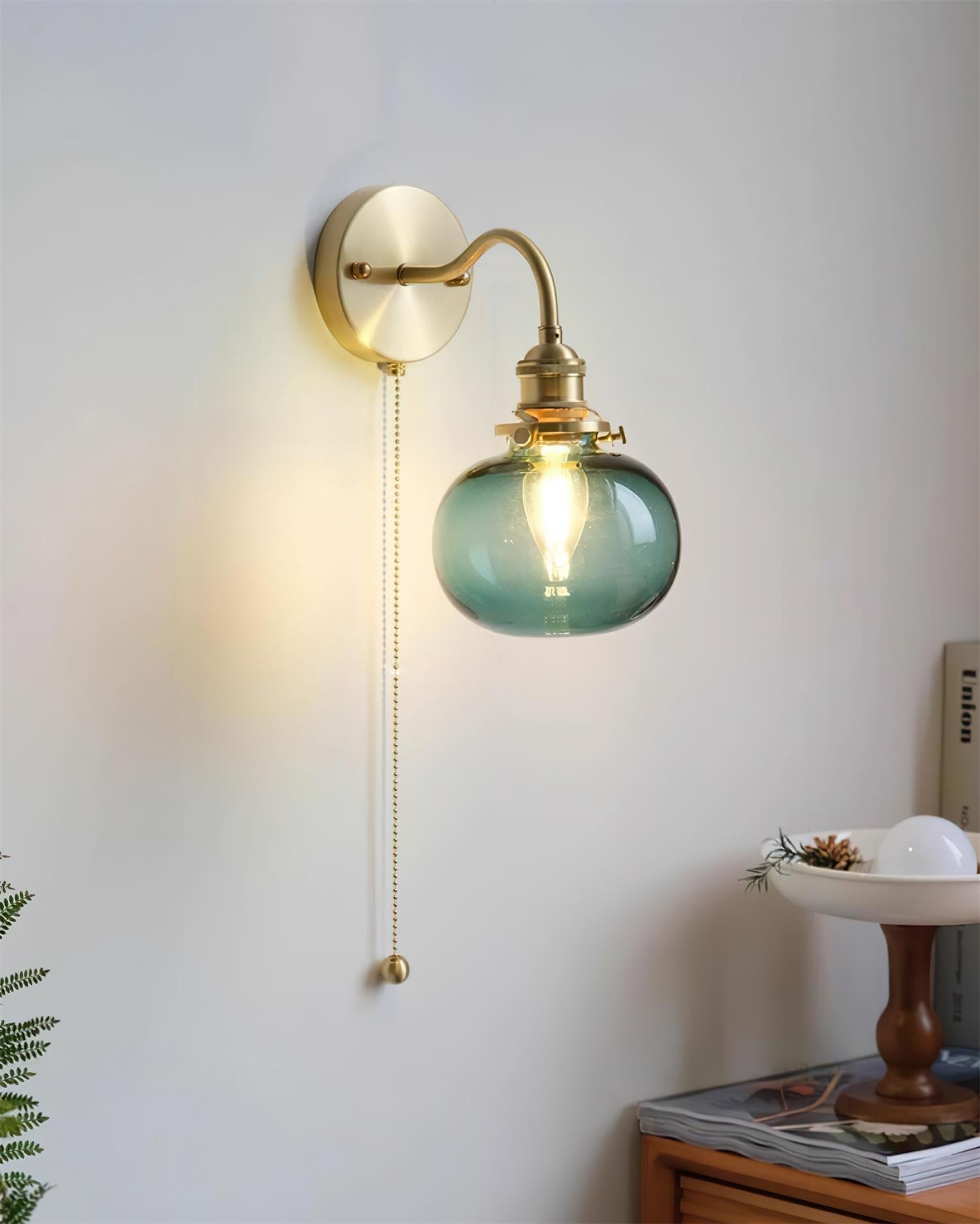 Berliner Applique Murale Bras en Laiton Verre Vintage - Neutralighting