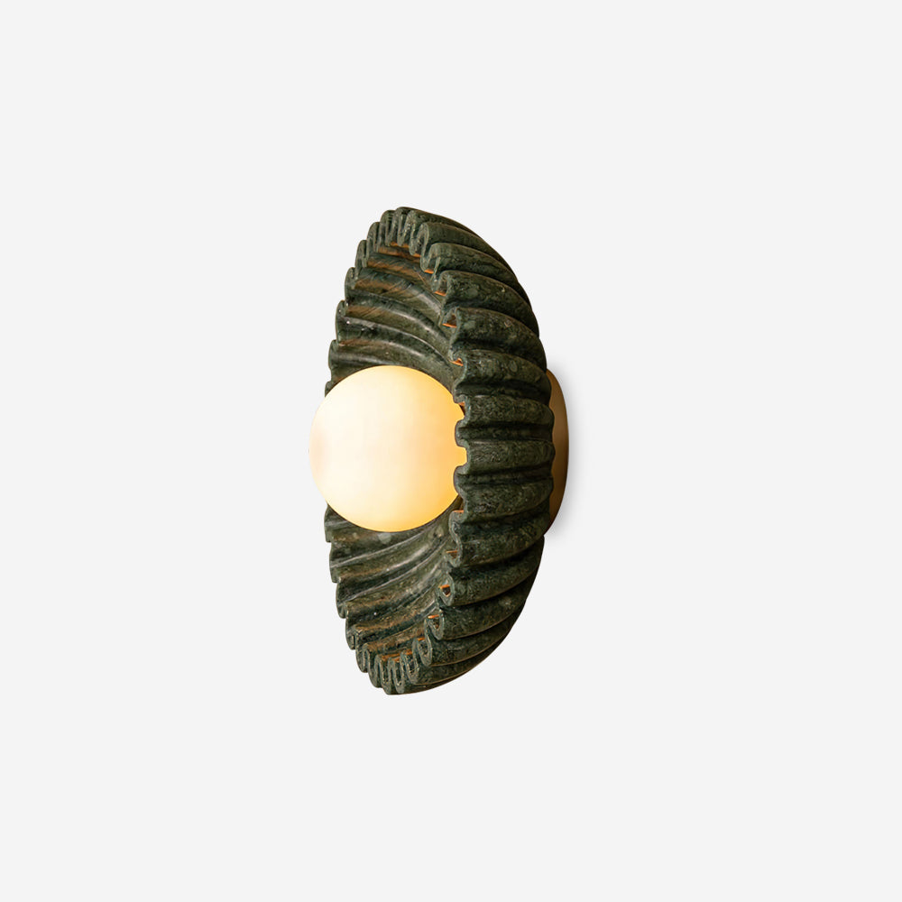 Wall Lamp Ceramics and Glass Dark Green White Black Beige Sculptural - Letslighting