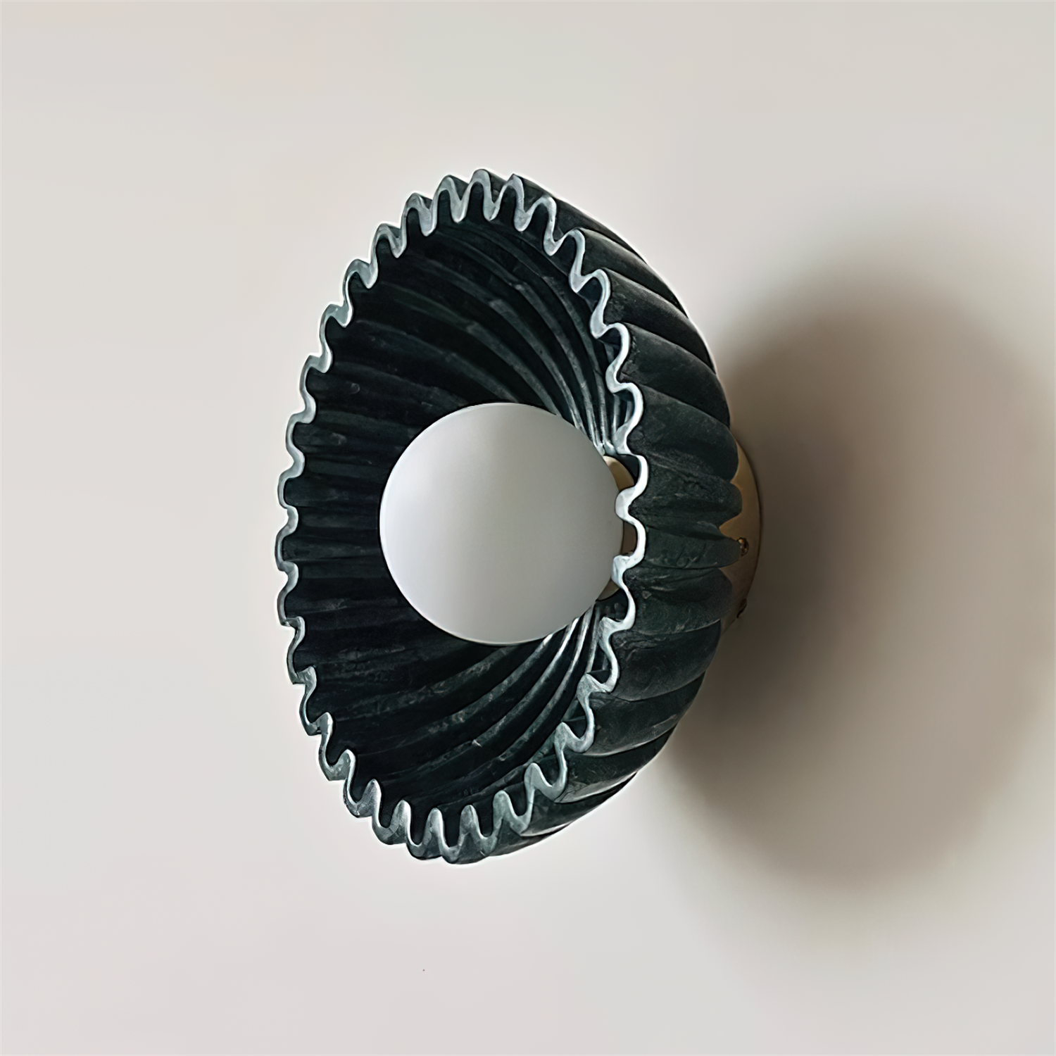Wall Lamp Ceramics and Glass Dark Green White Black Beige Sculptural - Letslighting