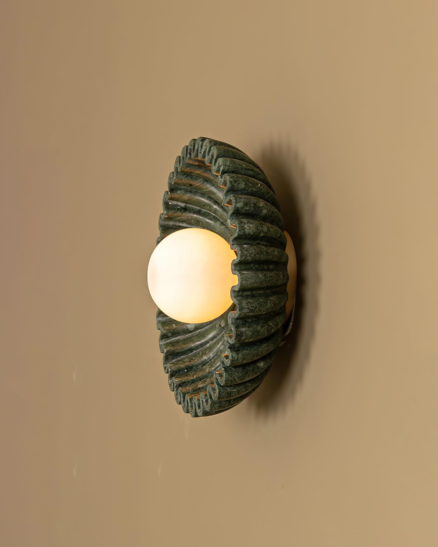 Wall Lamp Ceramics and Glass Dark Green White Black Beige Sculptural - Letslighting