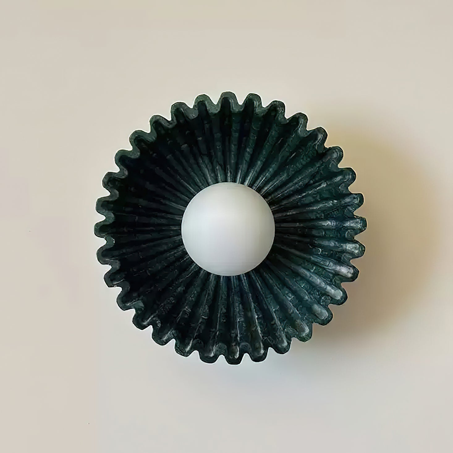 Wall Lamp Ceramics and Glass Dark Green White Black Beige Sculptural - Letslighting