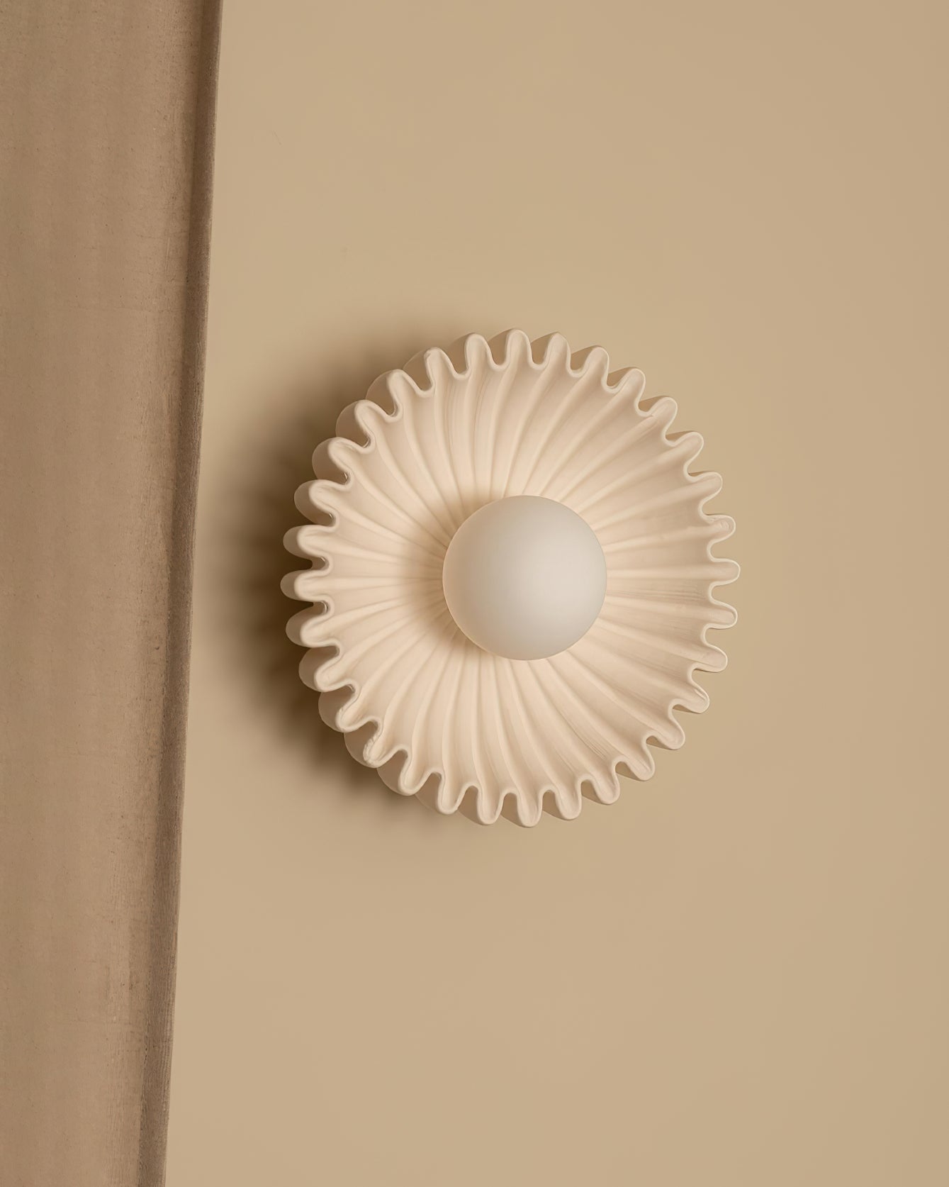 Wall Lamp Ceramics and Glass Dark Green White Black Beige Sculptural - Letslighting