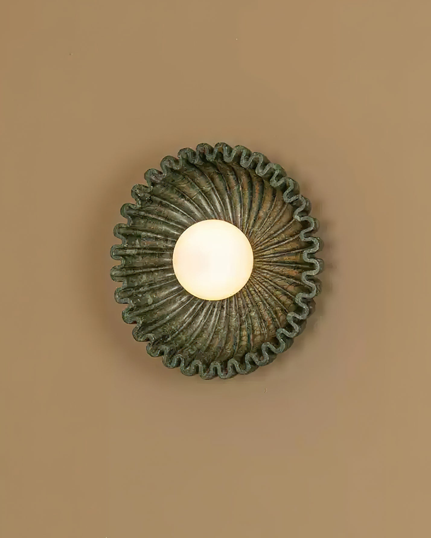 Wall Lamp Ceramics and Glass Dark Green White Black Beige Sculptural - Letslighting