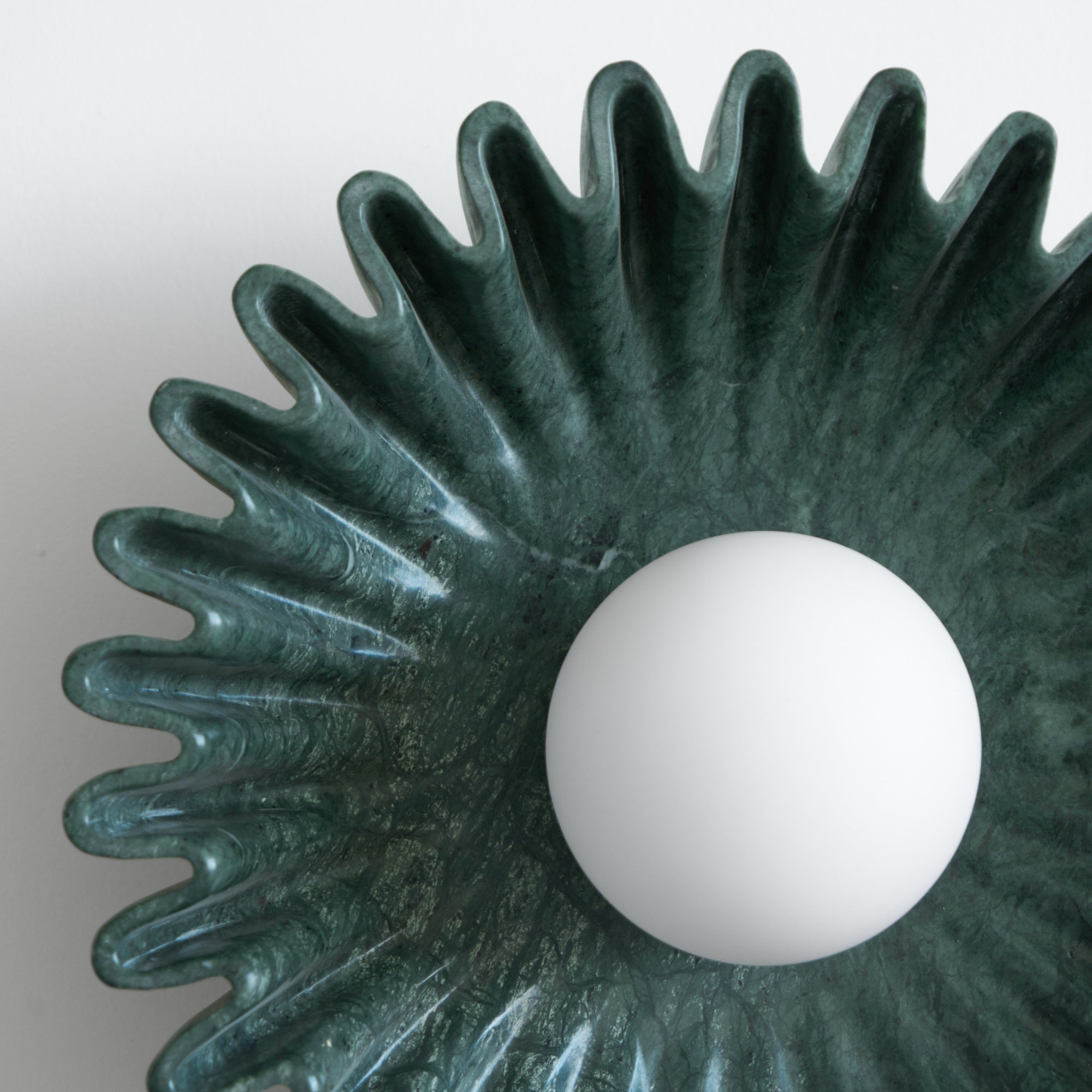 Wall Lamp Ceramics and Glass Dark Green White Black Beige Sculptural - Letslighting