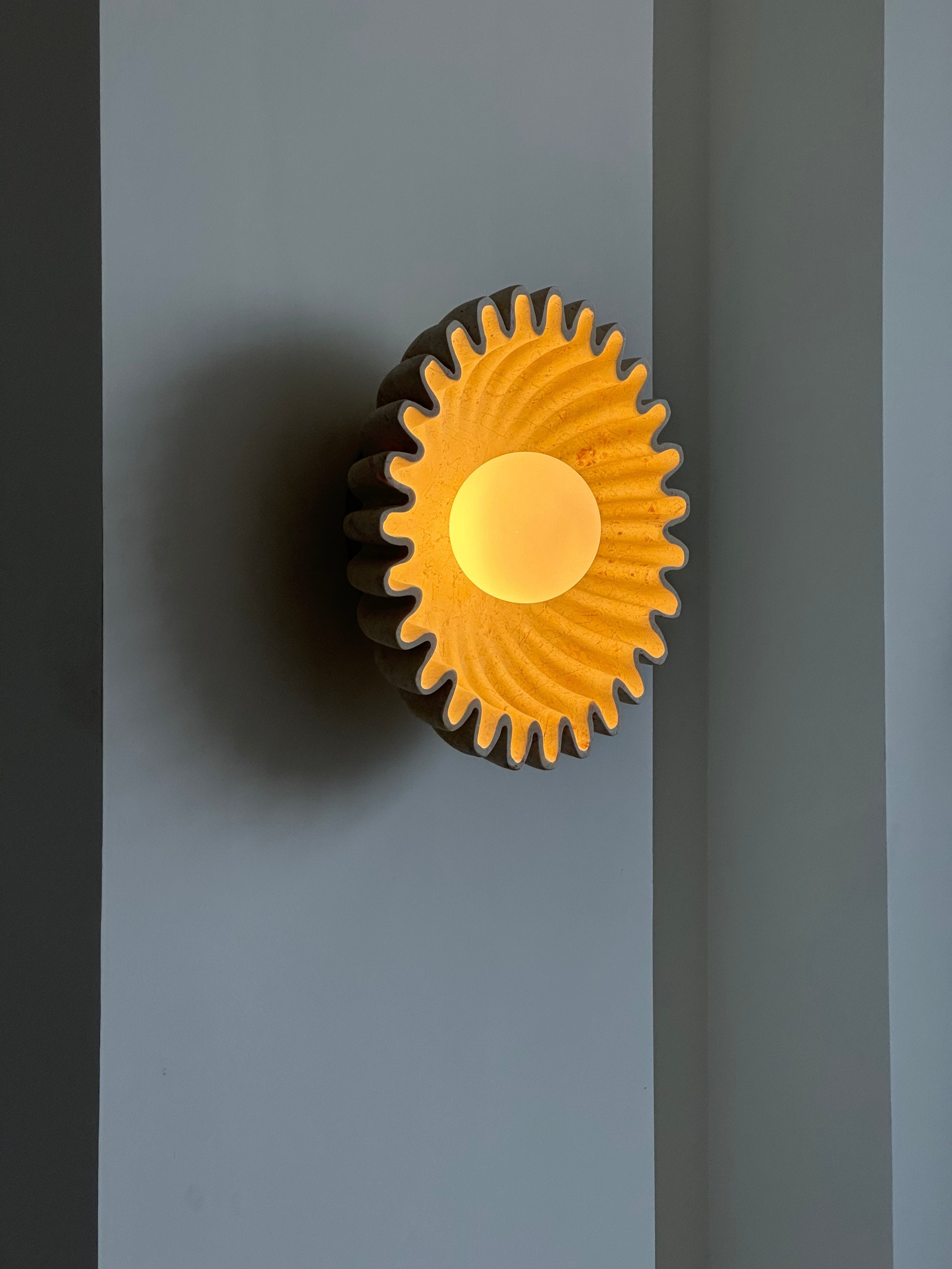 Wall Lamp Ceramics and Glass Dark Green White Black Beige Sculptural - Letslighting