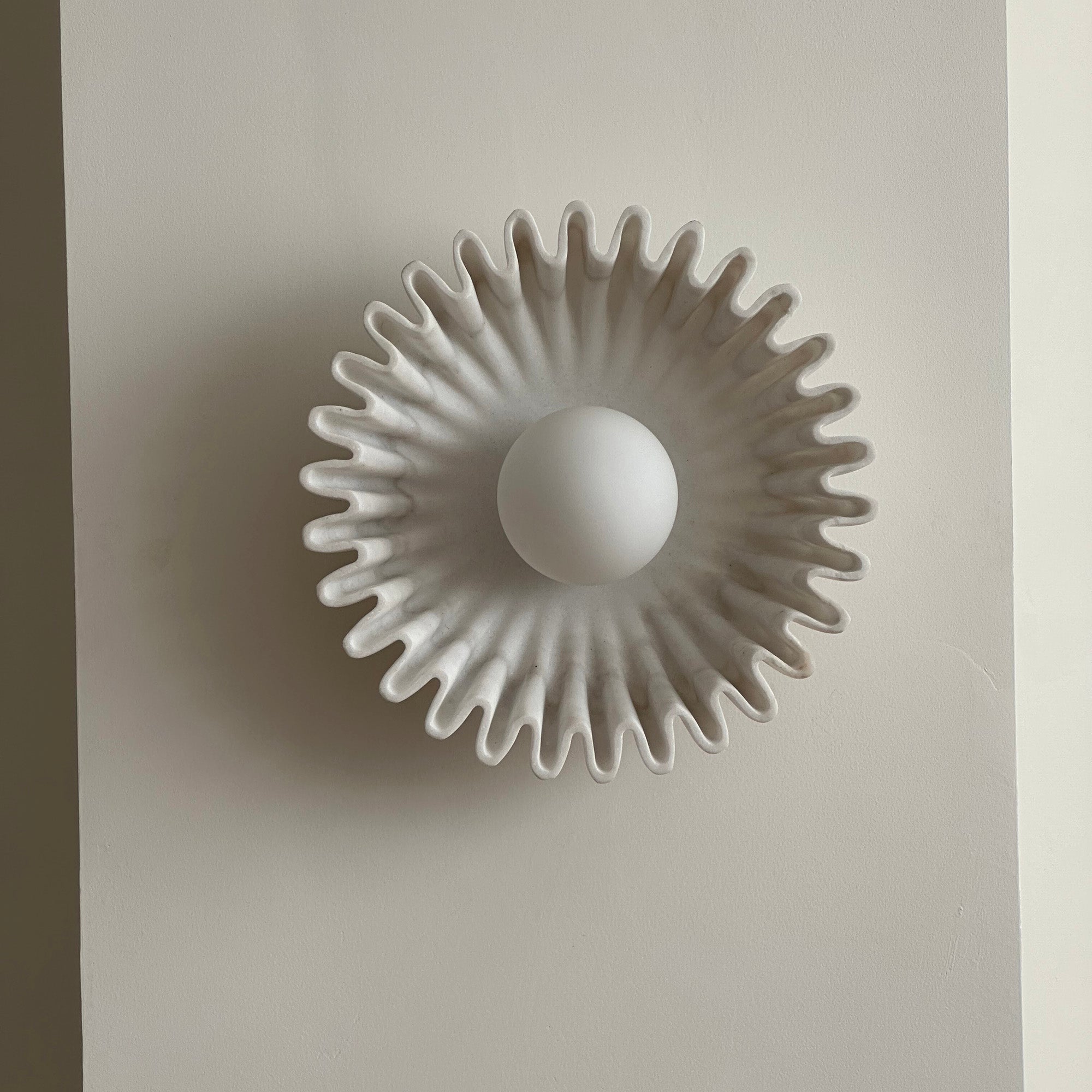 Wall Lamp Ceramics and Glass Dark Green White Black Beige Sculptural - Letslighting