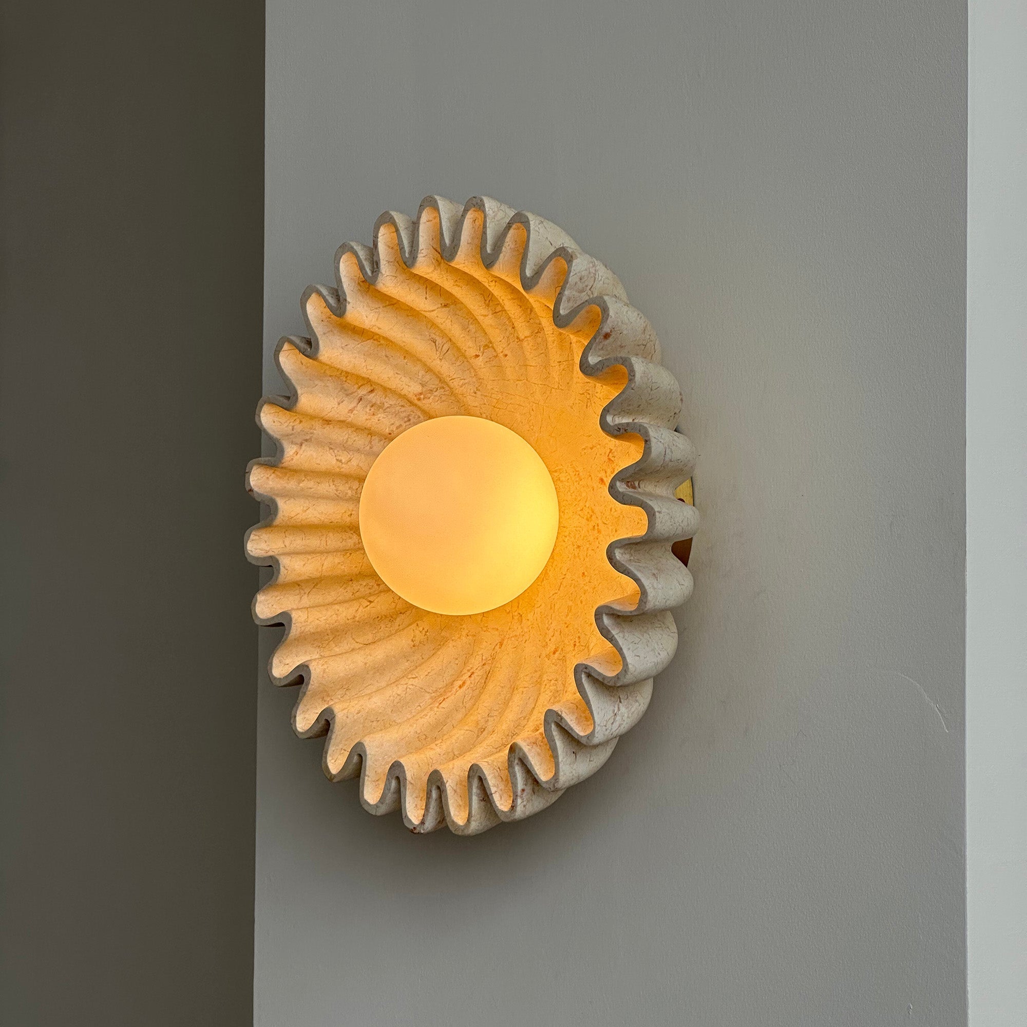 Wall Lamp Ceramics and Glass Dark Green White Black Beige Sculptural - Letslighting