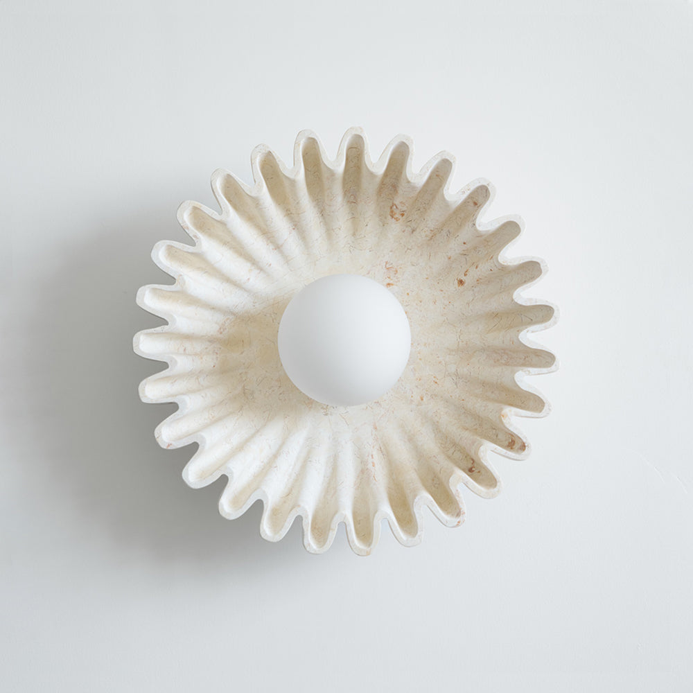 Wall Lamp Ceramics and Glass Dark Green White Black Beige Sculptural - Letslighting