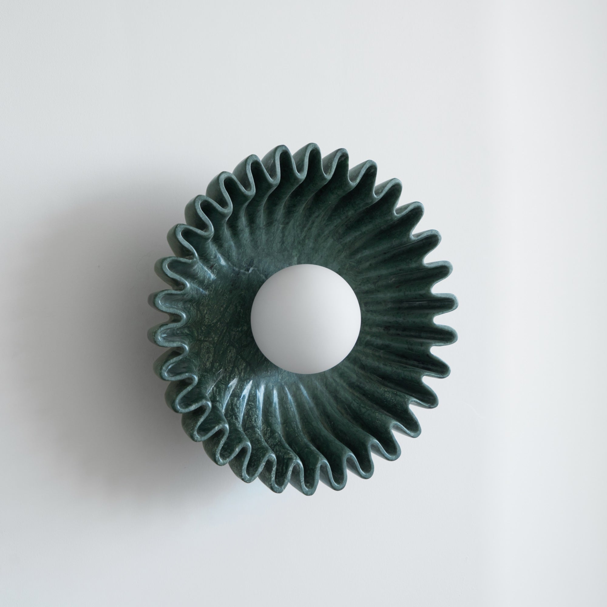 Wall Lamp Ceramics and Glass Dark Green White Black Beige Sculptural - Letslighting