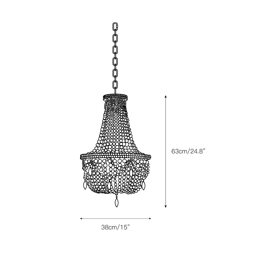 Eirikuvyu Postmodern Luxury Bead Metal Wood Chandelier - Lamp Copper