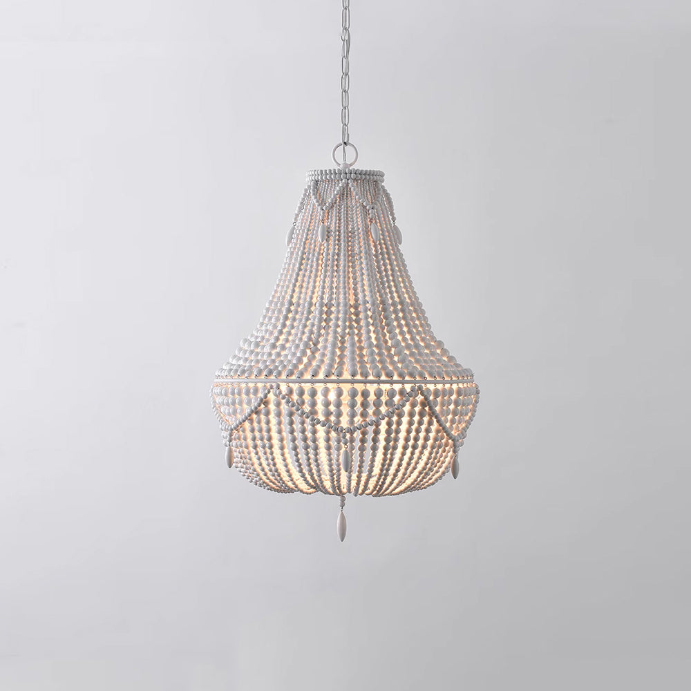 Eirikuvyu Postmodern Luxury Bead Metal Wood Chandelier - Lamp Copper