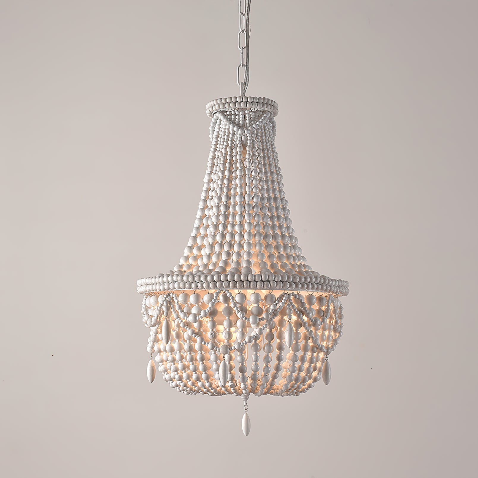 Eirikuvyu Postmodern Luxury Bead Metal Wood Chandelier - Lamp Copper