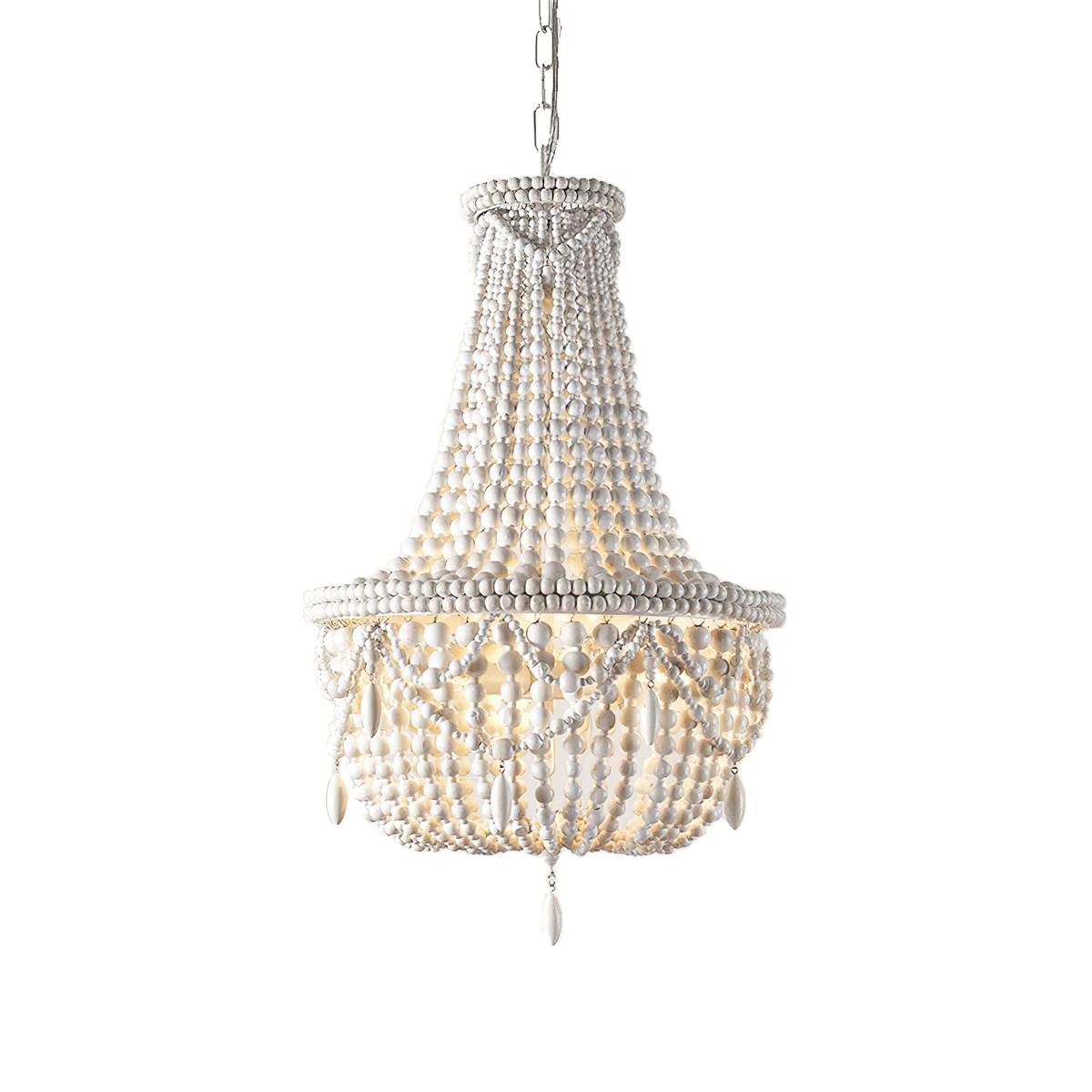 Eirikuvyu Postmodern Luxury Bead Metal Wood Chandelier - Lamp Copper