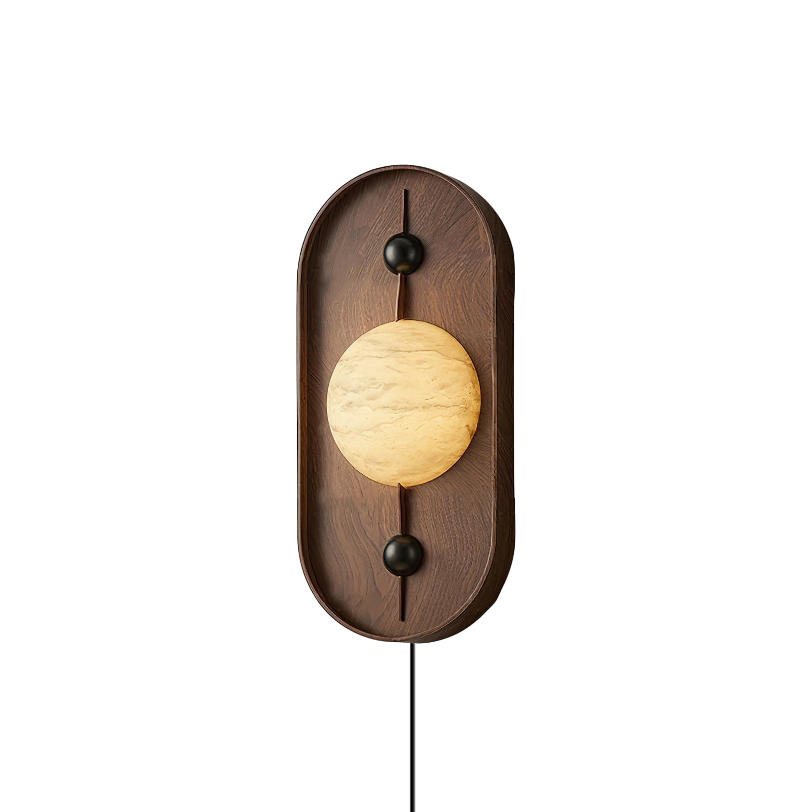 Fljotuvyu Modern Minimalist Plug-in Metal Alabaster Wall Lamp - Lamp Copper
