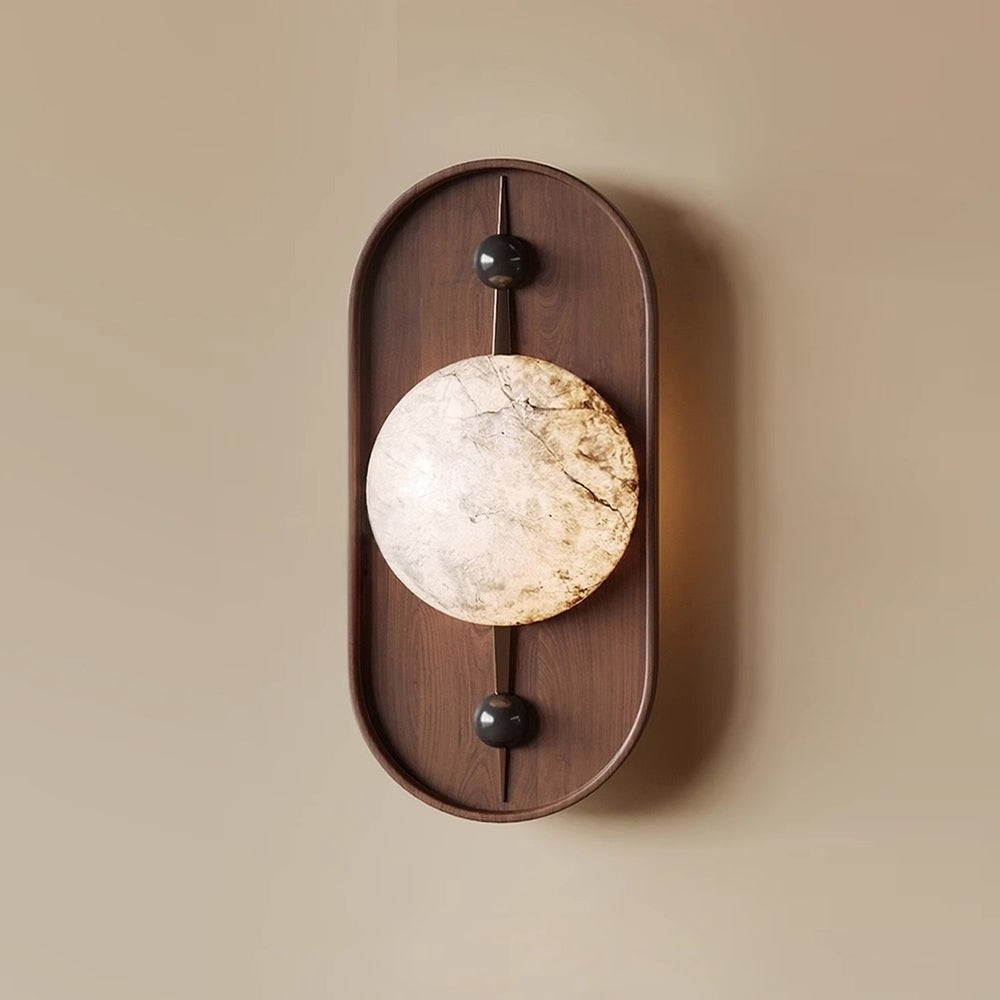 Ildvuvyh Modern Minimalist Metal Alabaster Wall Lamp - Lamp Copper